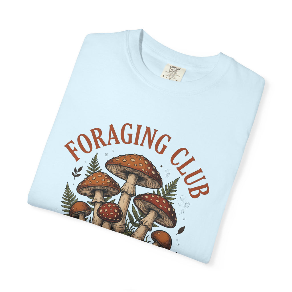 Mushroom Bunch Shirt Foraging Outdoors Gift Women Garden Tee Fungus T-Shirt Forager Fan Botanical Tshirt Outdoor Graphic Hand Drawn Frond