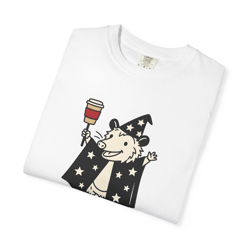 Opossum Wizard Shirt Nurses Satire Gift Women Caricature Tee Possum T-Shirt Nurse Enthusiast Cartoon Tshirt Parody Graphic Enchanted Cup