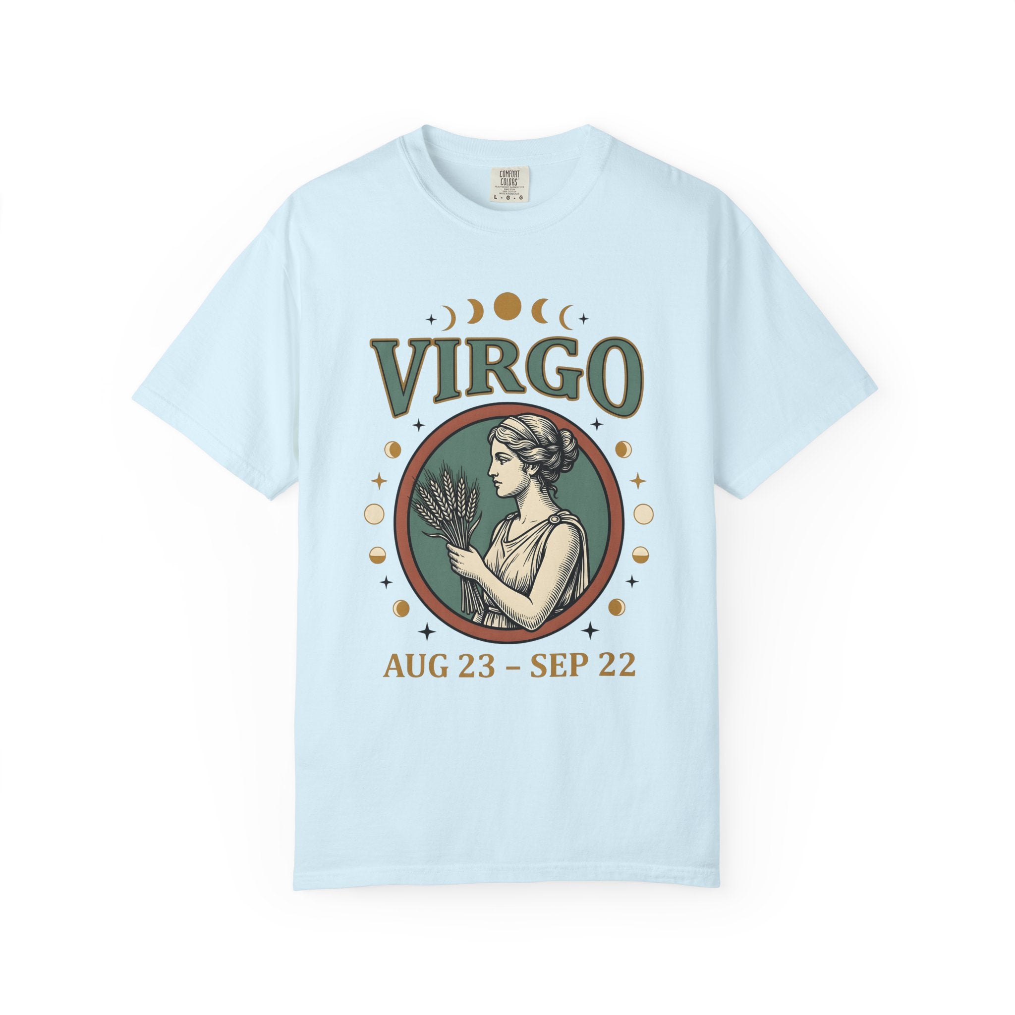 Astrology Goddess Shirt Boho Chic Mysticism Gift Women Sketch Tee Goddess T-Shirt Bohemian Enthusiast Drawing Illustration Spiritual Graphic