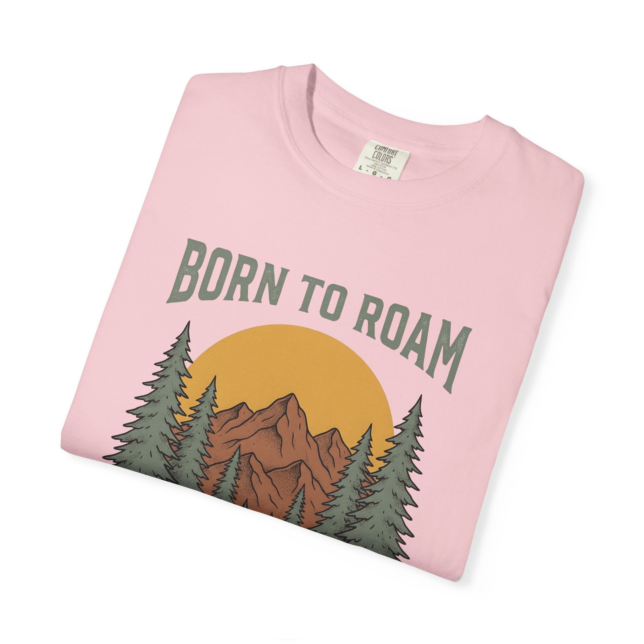 Mountain Trees Shirt Adventure Trekking Gift Women Retro Tee Forest T-Shirt Explorer Enthusiast Vintage Tshirt Hiking Graphic Sketch Bright