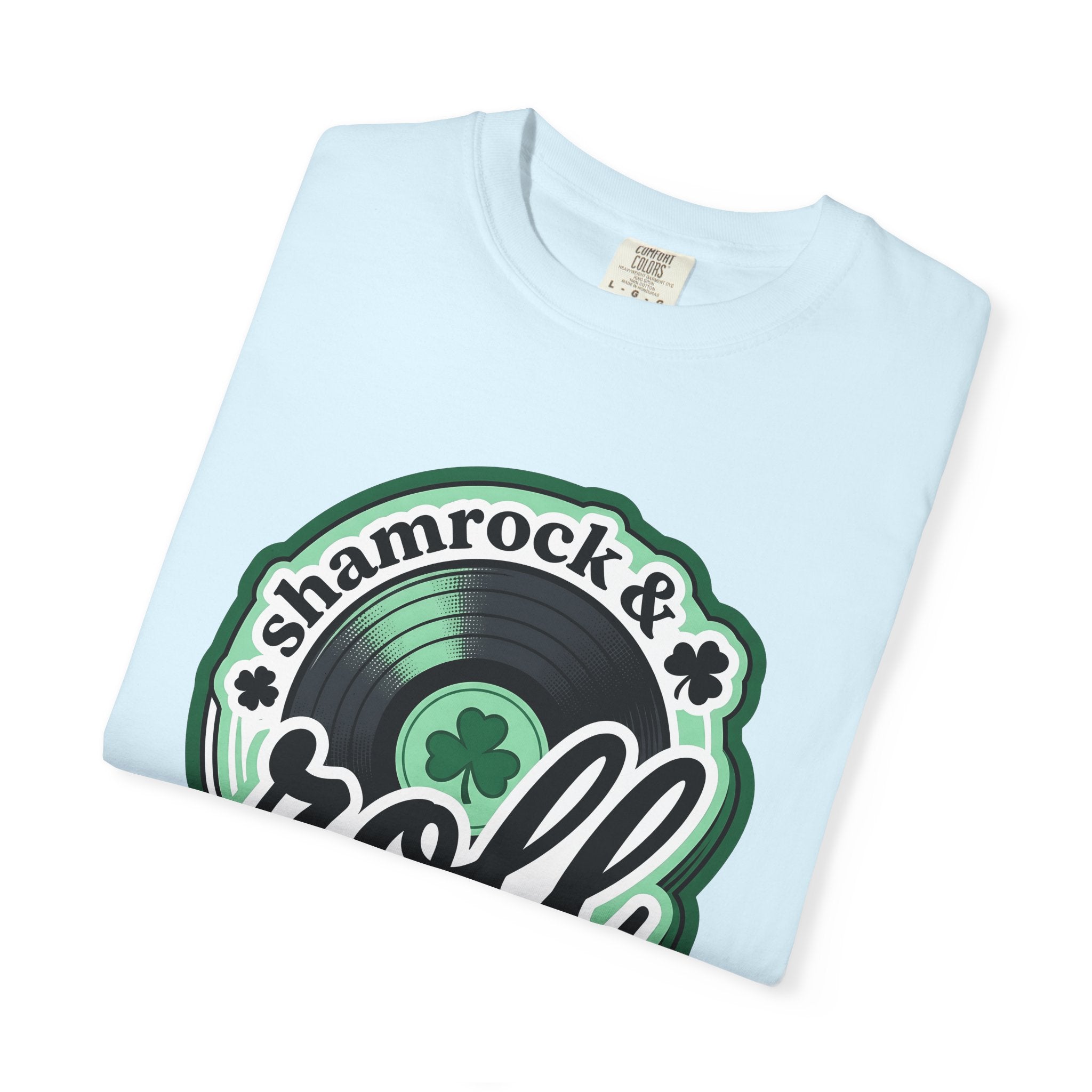 Record Disc Shirt St Patrick's Day Sound Gift Women Pop Art Tee Vinyl Record T-Shirt Luck Enthusiast Retro Pop Tshirt Audio Graphic Classic