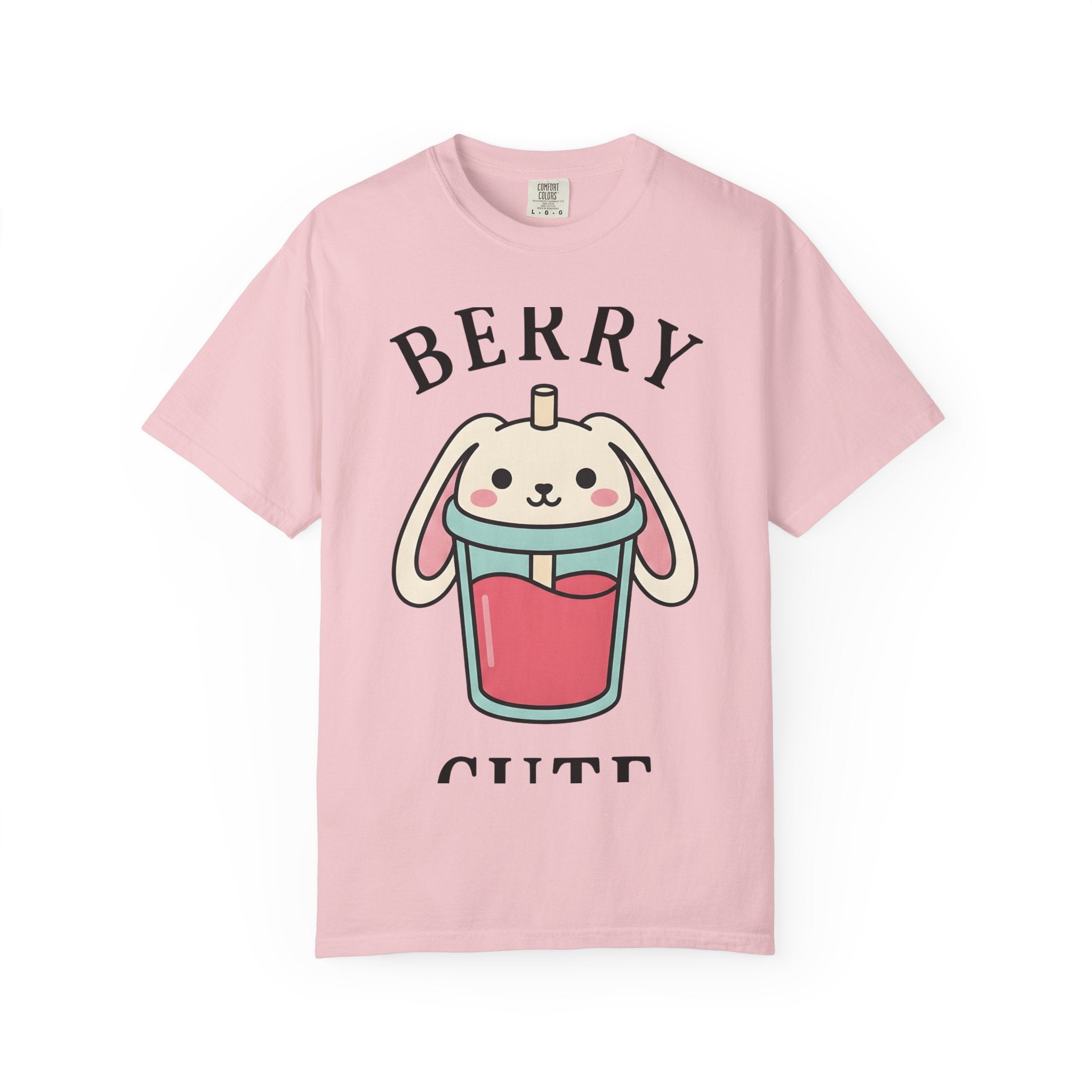 Bunny Drink Shirt Drinks Critter Gift Women Sweet Tee Rabbit Drink T-Shirt Beverage Fan Cute Graphic Animal Illustration Illustrated
