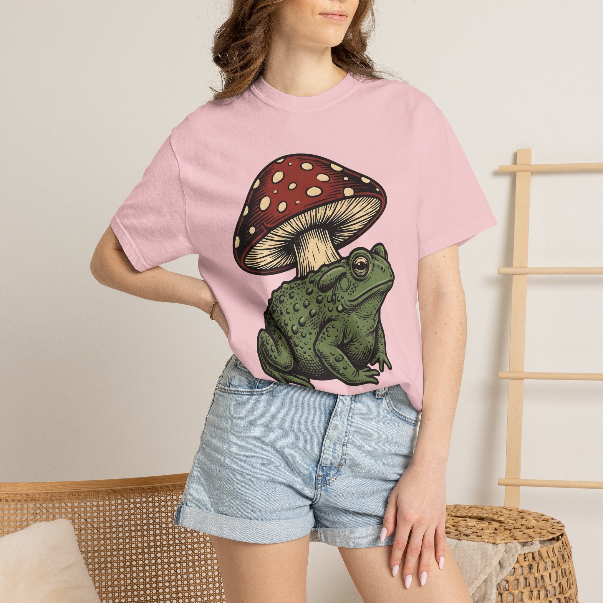 Toad Fungus Shirt Funny Nature Gift Women Old School Tee Fungal Infection T-Shirt Humor Fan Retro Tshirt Wildlife Graphic Doodle Toadstool