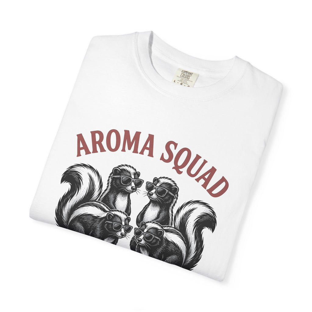Skunk Squad Shirt Animals Satire Gift Women Antique Tee Skunk T-Shirt Creature Fan Vintage Tshirt Parody Graphic Line Art Glasses Tshirt