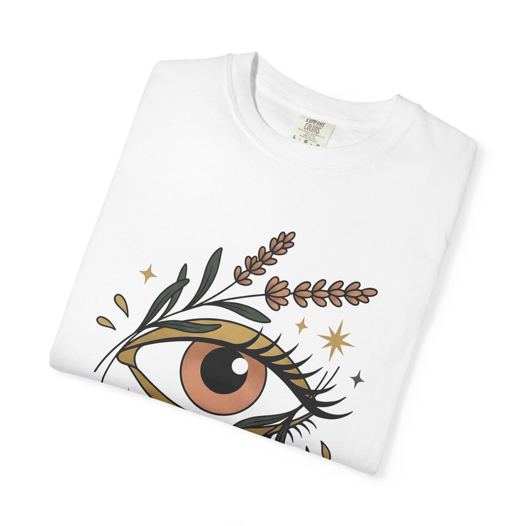 Blossom Eye Shirt Boho Chic Mindfulness Gift Women Gypsy Tee Eye T-Shirt Bohemian Fan Tribal Tshirt Meditation Graphic Sleek Sparkle Tshirt