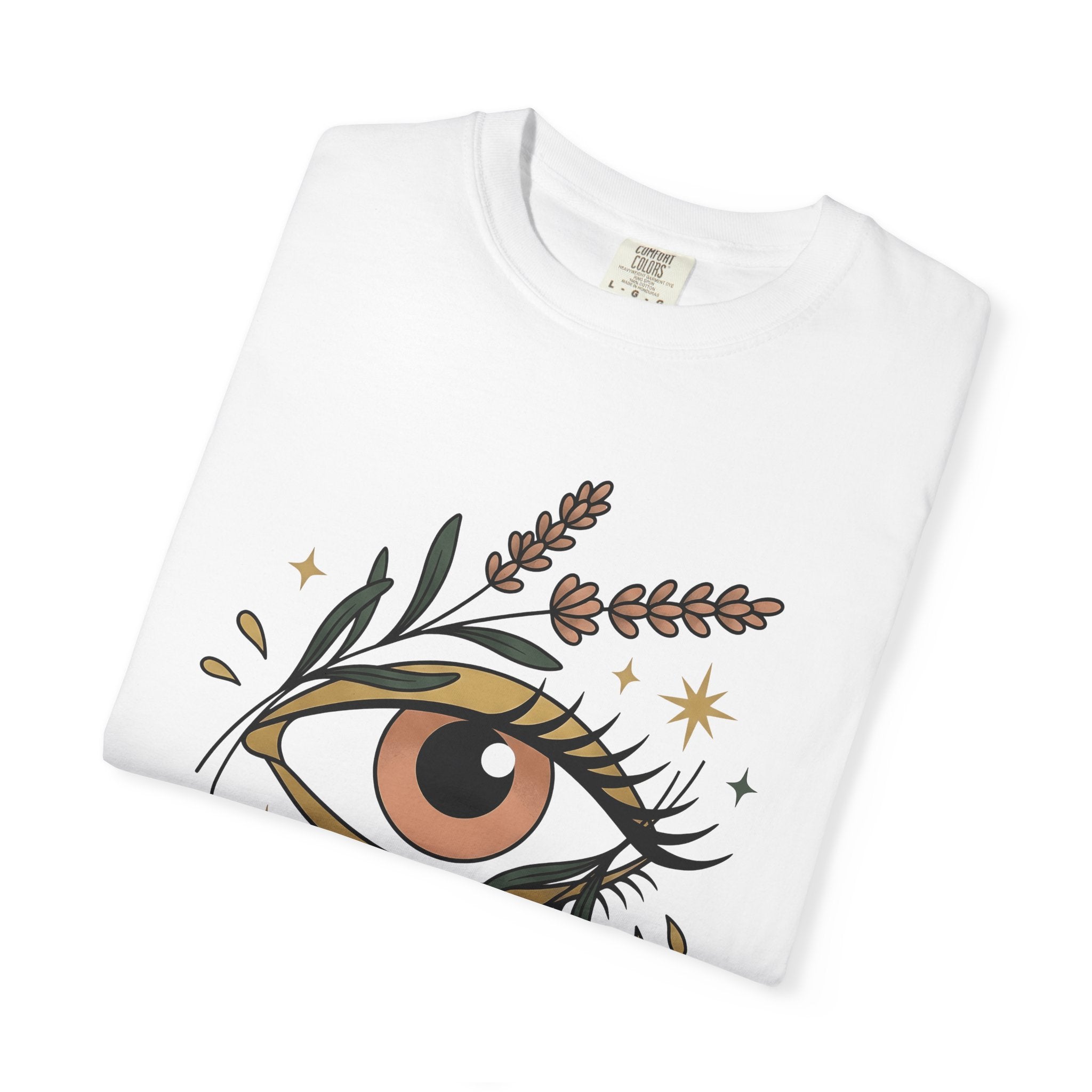 Blossom Eye Shirt Boho Chic Mindfulness Gift Women Gypsy Tee Eye T-Shirt Bohemian Fan Tribal Tshirt Meditation Graphic Sleek Sparkle Tshirt