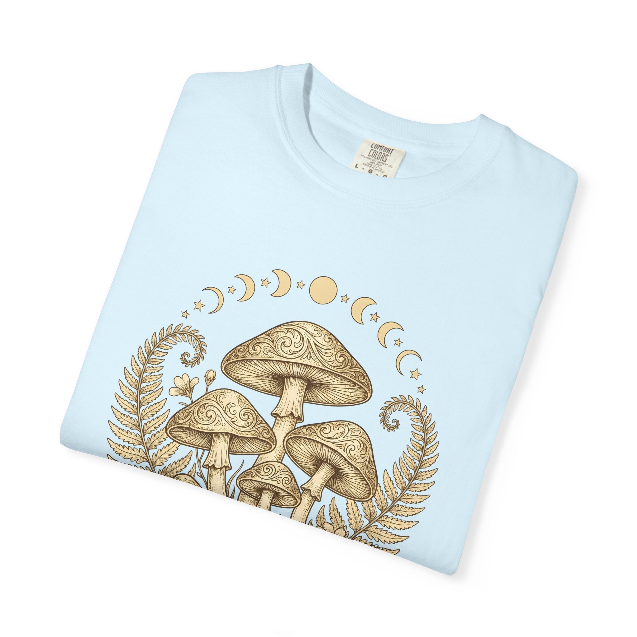 Fungus Flower Shirt Boho Chic Outdoors Gift Women Hippie Tee Mushroom T-Shirt Bohemian Fan Psychedelic Tshirt Nature Graphic Retro Lunar