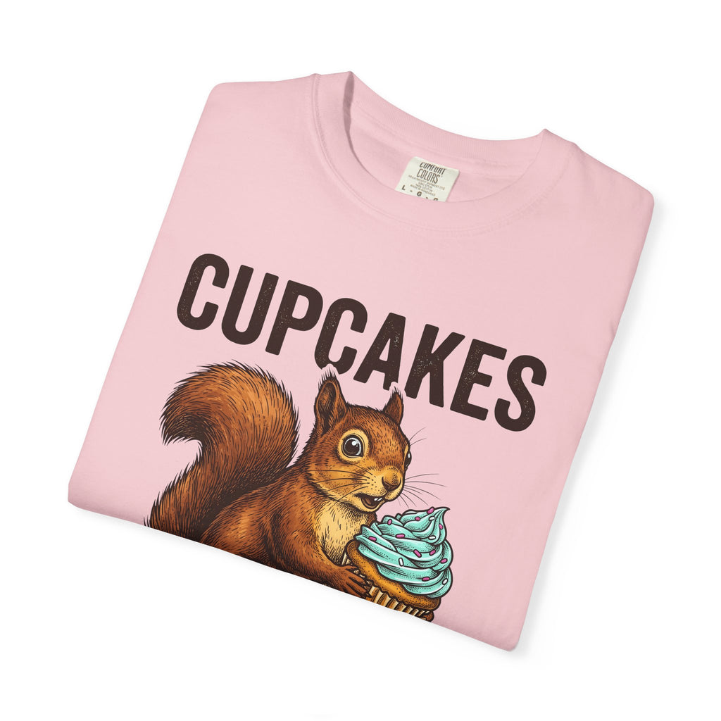Squirrel Pastry Shirt Desserts Creature Gift Women Hand Drawn Tee Pastry T-Shirt Dessert Fan Illustrated Tshirt Animal Graphic Cartoon