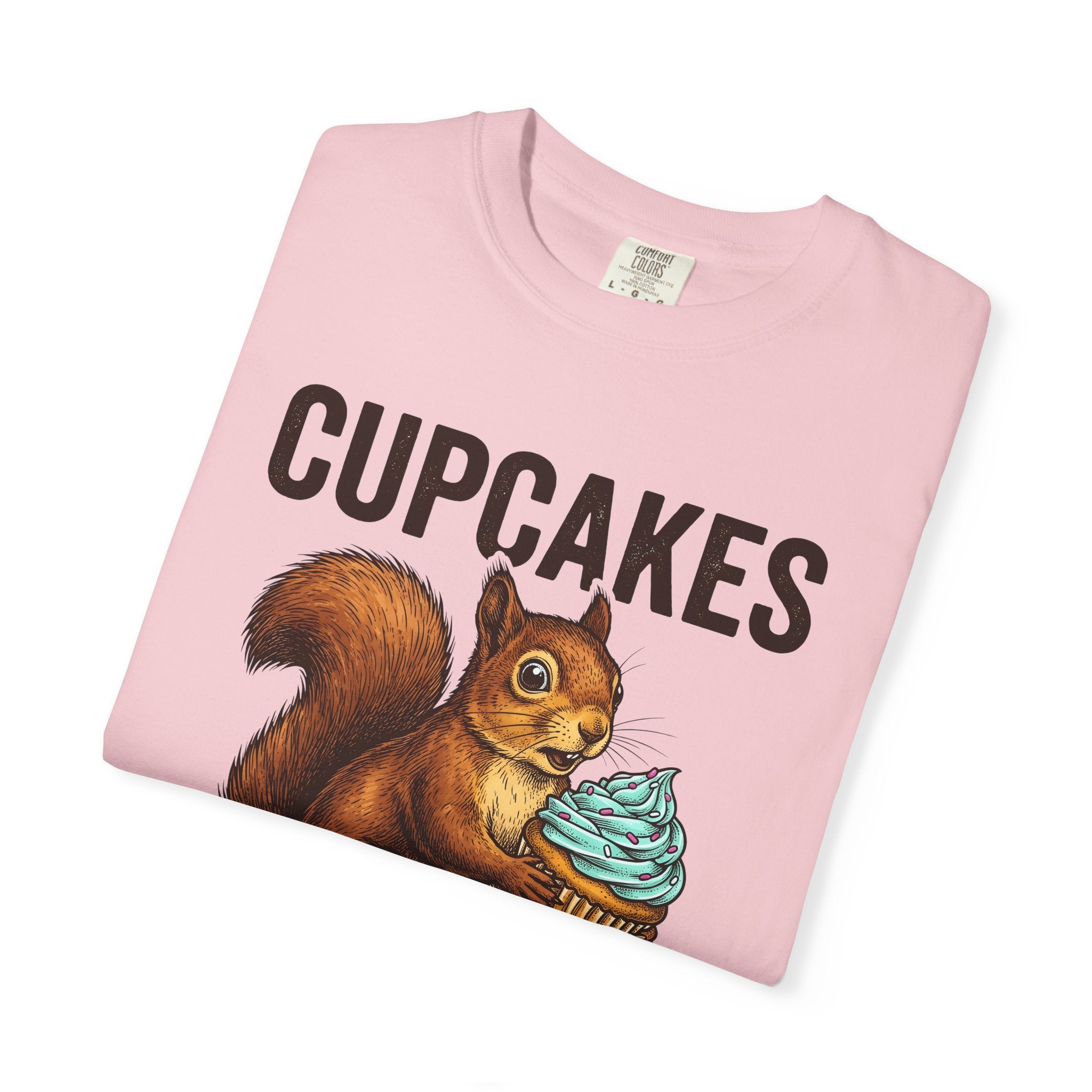 Squirrel Pastry Shirt Desserts Creature Gift Women Hand Drawn Tee Pastry T-Shirt Dessert Fan Illustrated Tshirt Animal Graphic Cartoon
