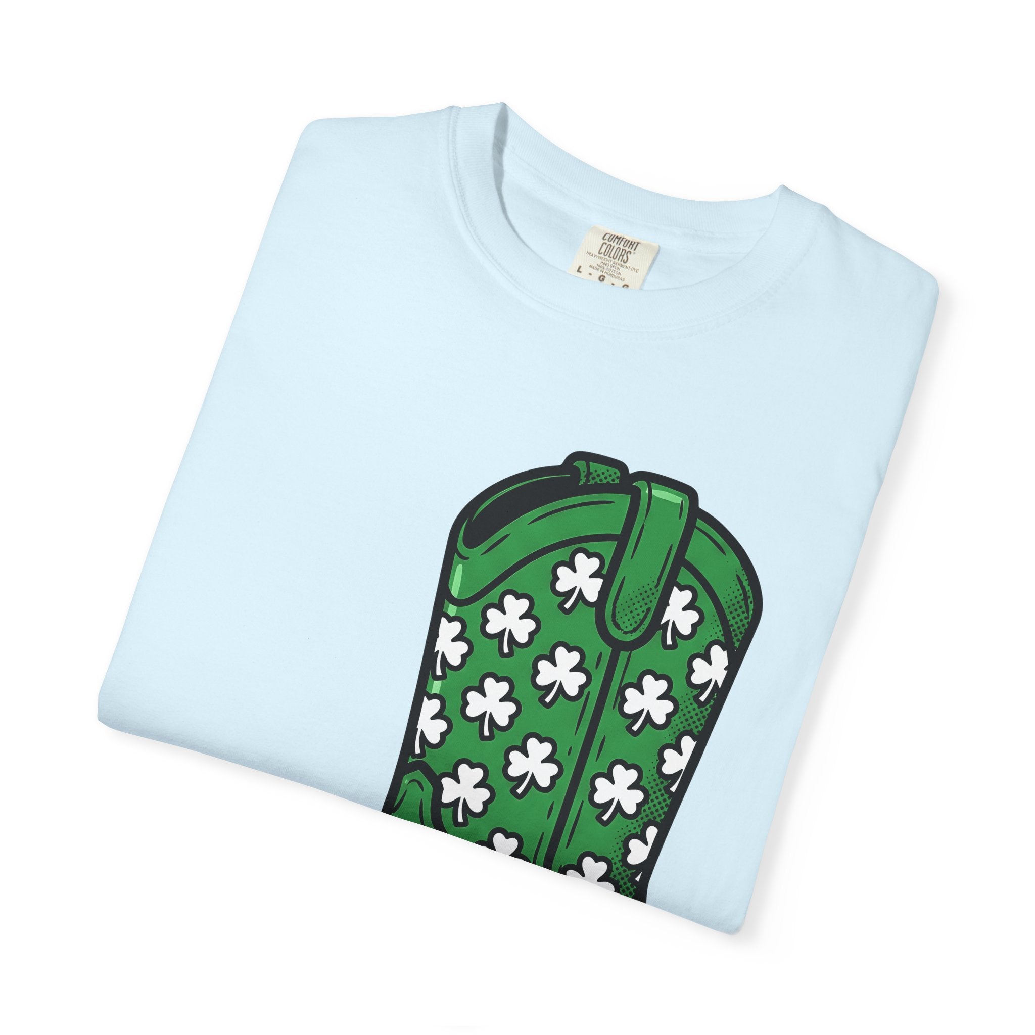 Western Boot Shirt St Patrick's Day Country Gift Women Graphic Tee Cowboy Boot T-Shirt Luck Fan Illustrated Tshirt Rural Graphic Retro
