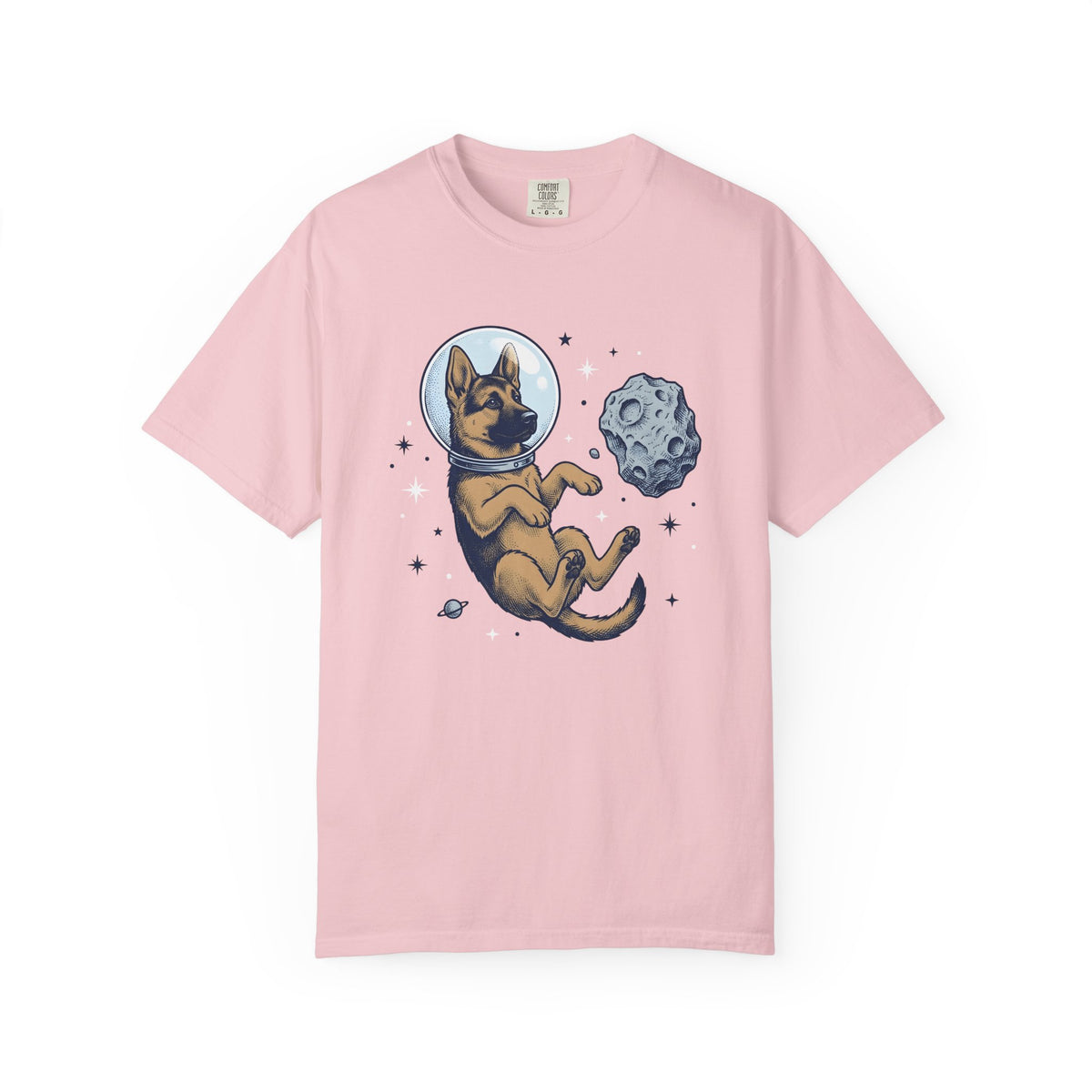 Space Dog Shirt Dog Galaxy Unisex Gift Retro Tee Astronaut T-Shirt Dog Owner Pup