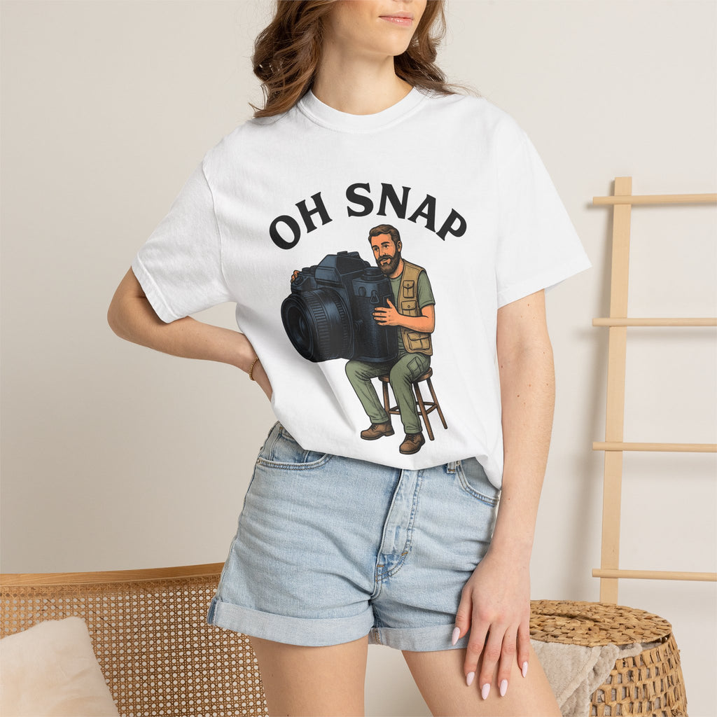 Camera Photographer Shirt Funny Photo Gift Women Retro Tee Photographer T-Shirt Humor Fan Meme Tshirt Photography Graphic Sketch Chair