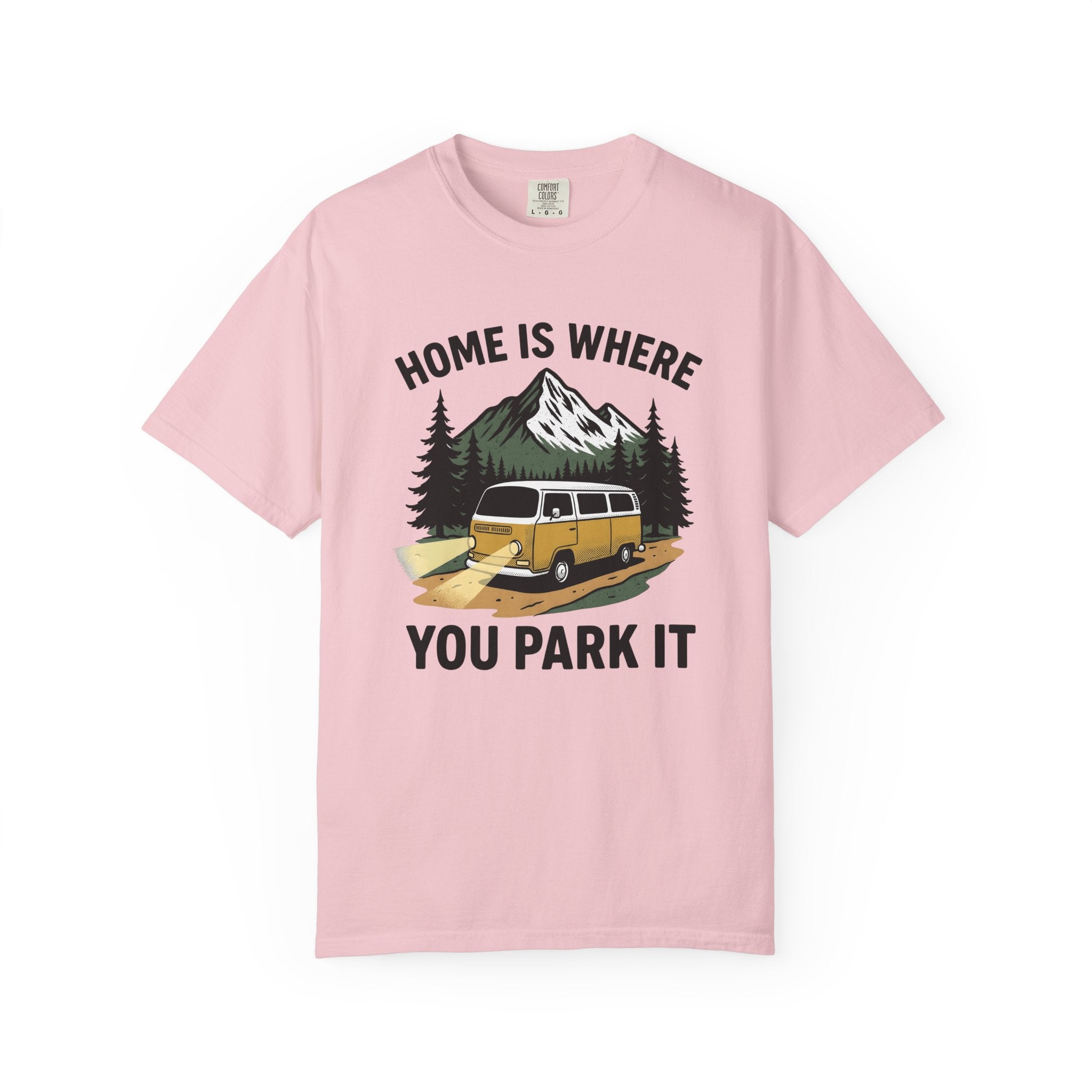 Camper Bus Shirt Camping Hiking Gift Women Classic Tee Motorhome T-Shirt Camper Fan Vintage Tshirt Trekker Graphic Outline Hill Tshirt