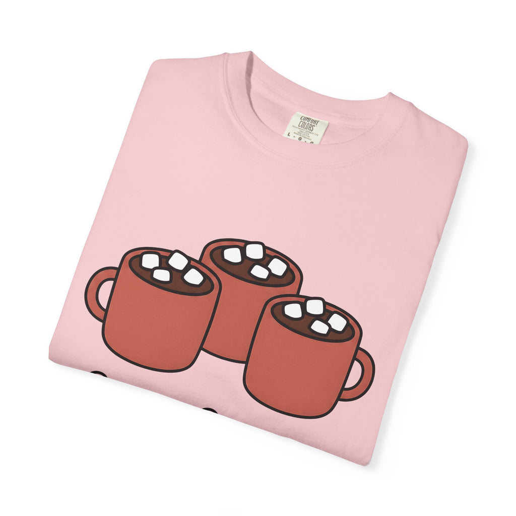 Cocoa Cups Shirt Drinks Cold Season Gift Women Kawaii Tee Hot Chocolate T-Shirt Beverage Fan Cocoa Tshirt Winter Graphic Simple Fluffy