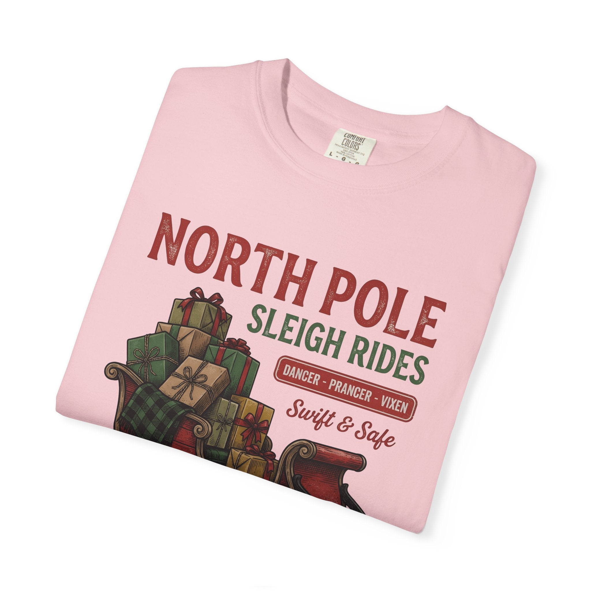 Gift Sleigh Shirt Christmas Festival Gift Women Hand Drawn Tee Sleigh Bell T-Shirt Xmas Fan Holiday Graphic Tshirt Line Art Packages Tshirt