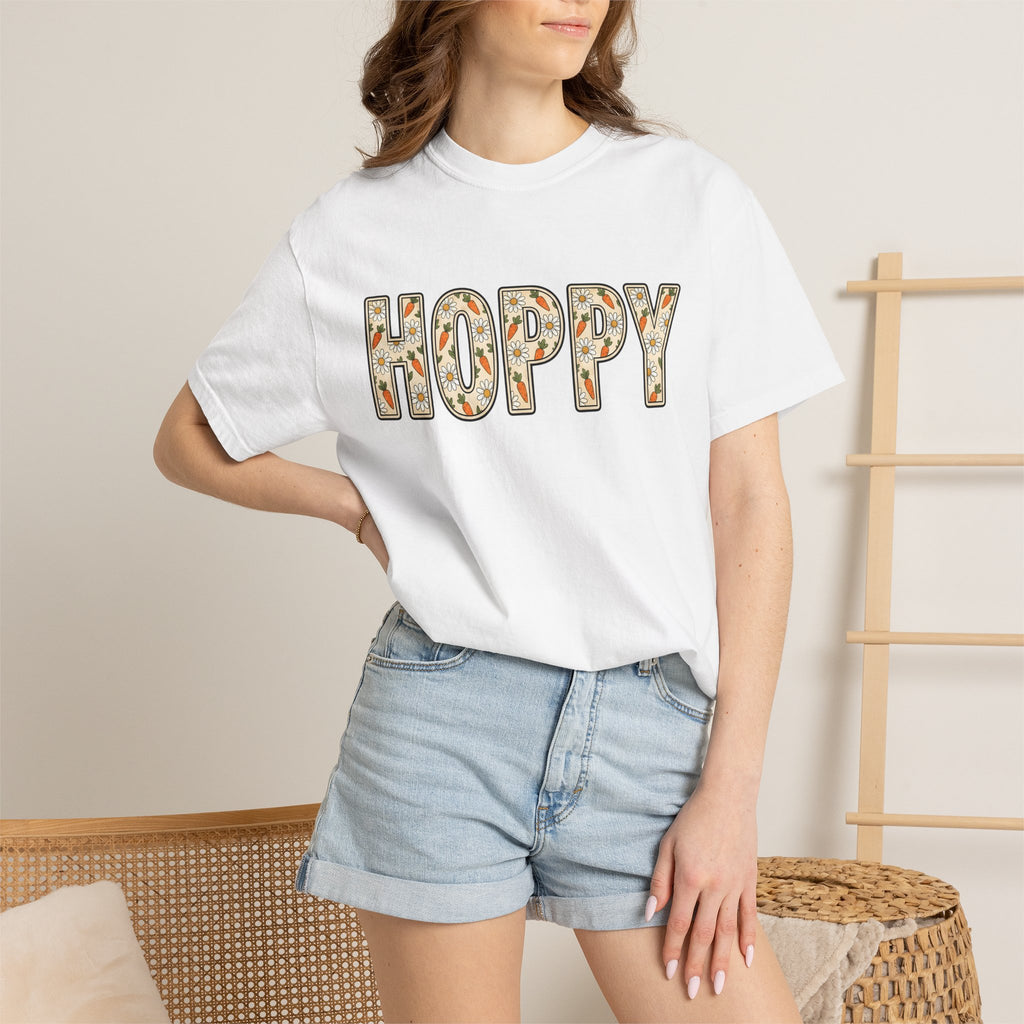 Carrot Daisy Print Shirt Easter Outdoors Gift Women Charming Tee Flower T-Shirt Spring Fan Floral Tshirt Outdoor Graphic Hand Drawn Petals