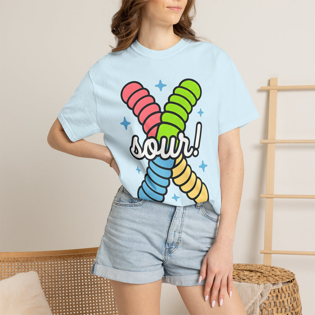 Gummy Worms Shirt St. Valentine's Day Candy Gift Women Cartoon Tee Jelly T-Shirt Valentine Fan Comic Tshirt Sweets Graphic Bold Stars Tshirt