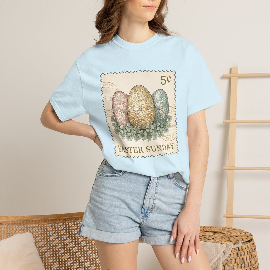 Ornamental Easter Eggs Shirt Easter Celebration Gift Women Retro Tee Easter Egg T-Shirt Easter Fan Vintage Tshirt Party Graphic Sketch