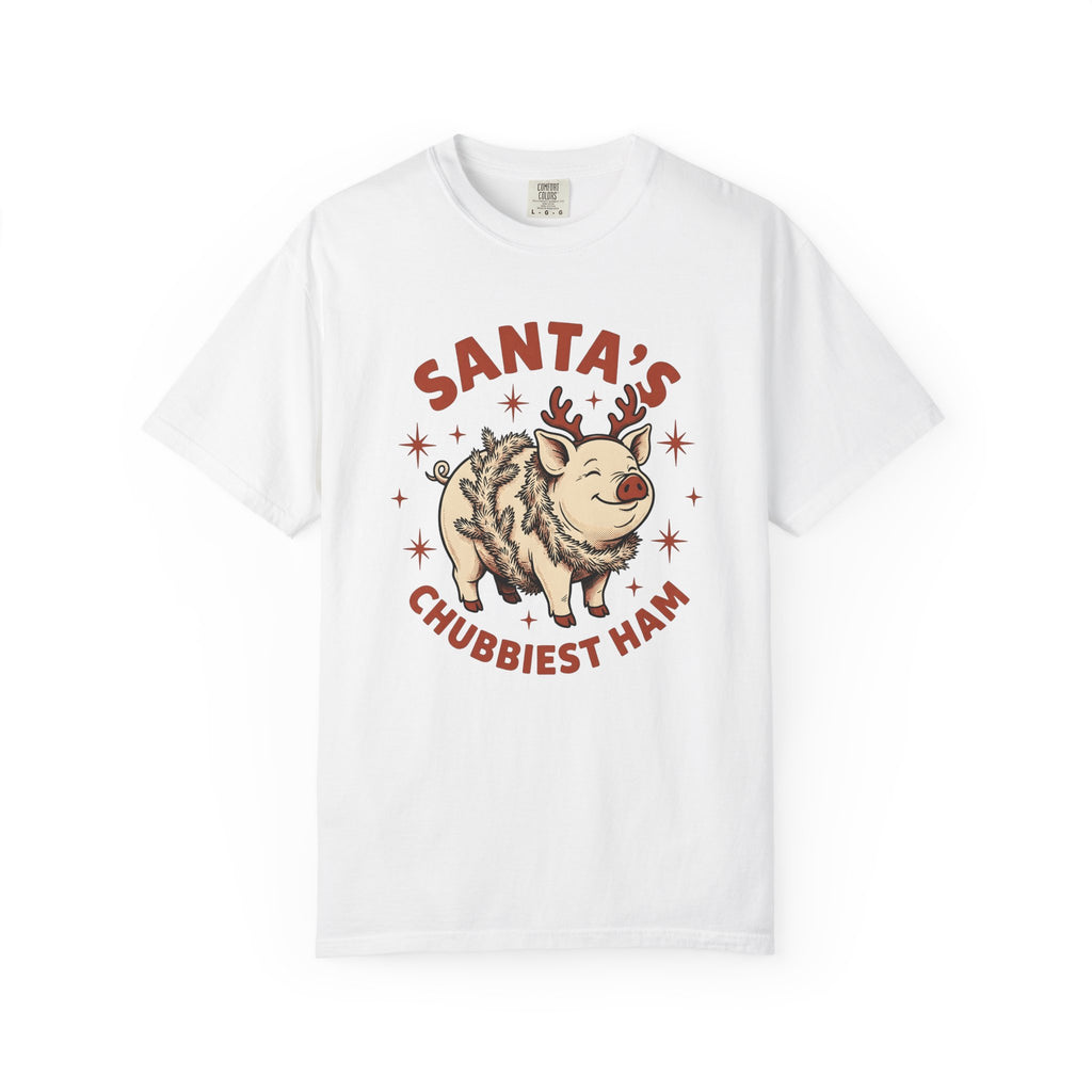 Pig Antlers Shirt Christmas Culinary Gift Women Rustic Tee Horns T-Shirt Xmas Fan Holiday Tshirt Food Graphic Doodle Stars Tshirt