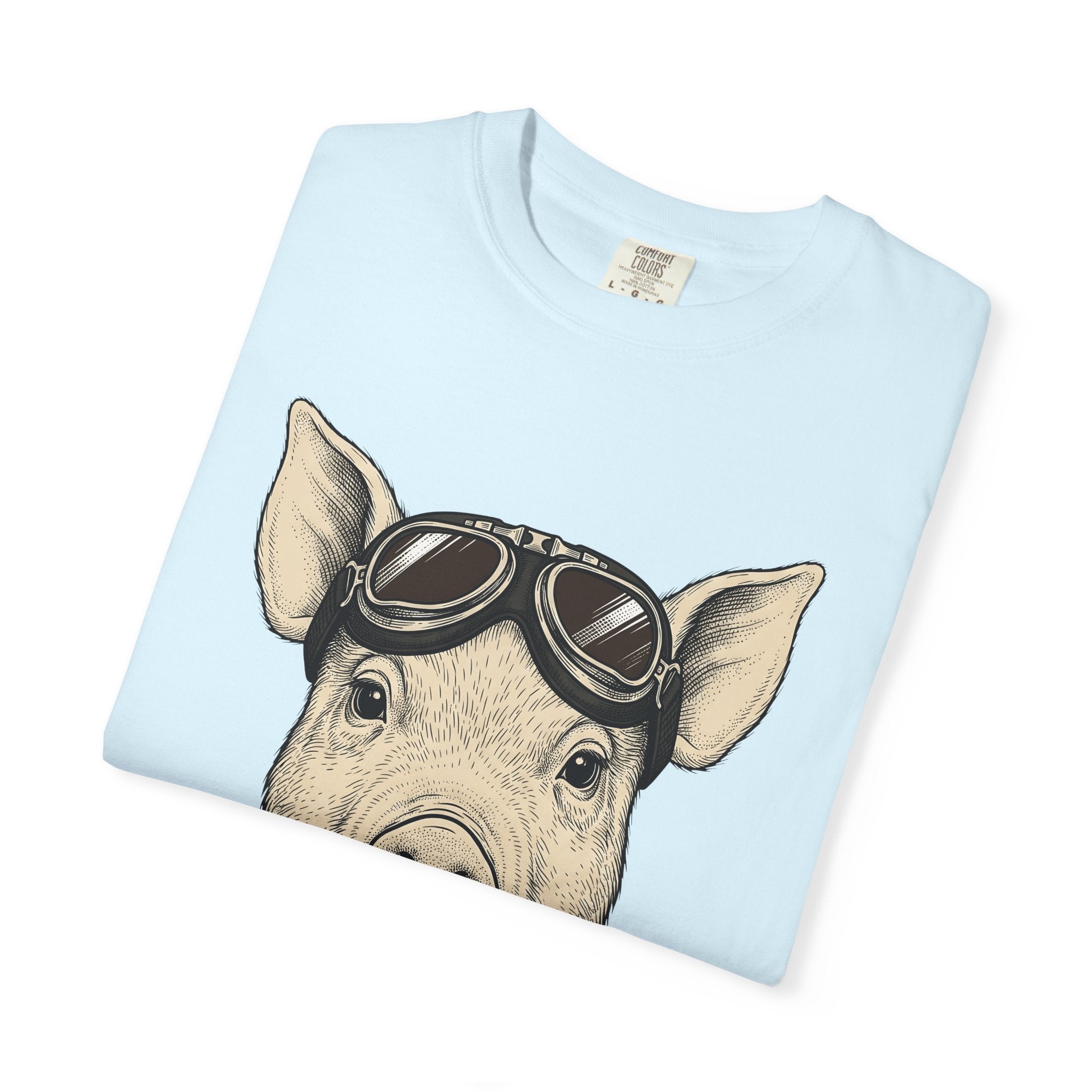 Pig Glasses Shirt Easter Pets Gift Women Cartoon Tee Swine T-Shirt Easter Fan Pig Tshirt Animal Graphic Line Art Flyer Tshirt
