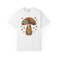 Floral Mushroom Shirt Easter Nature Gift Women Boho Tee Fungus T-Shirt Spring Fan Botanical Graphic Tshirt Minimalist Hearts Tshirt