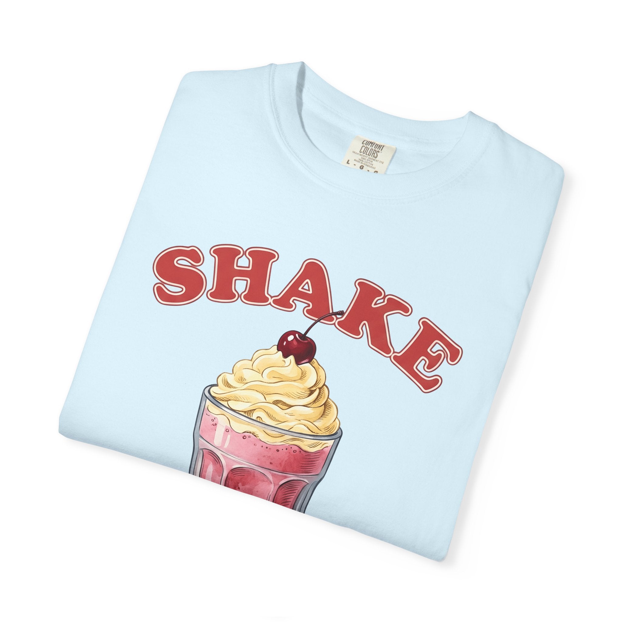 Milkshake Shirt Desserts Cafe Gift Women Cartoon Tee Shake T-Shirt Sweets Fan Comic Tshirt Coffee Graphic Pop Art Cherry Tshirt