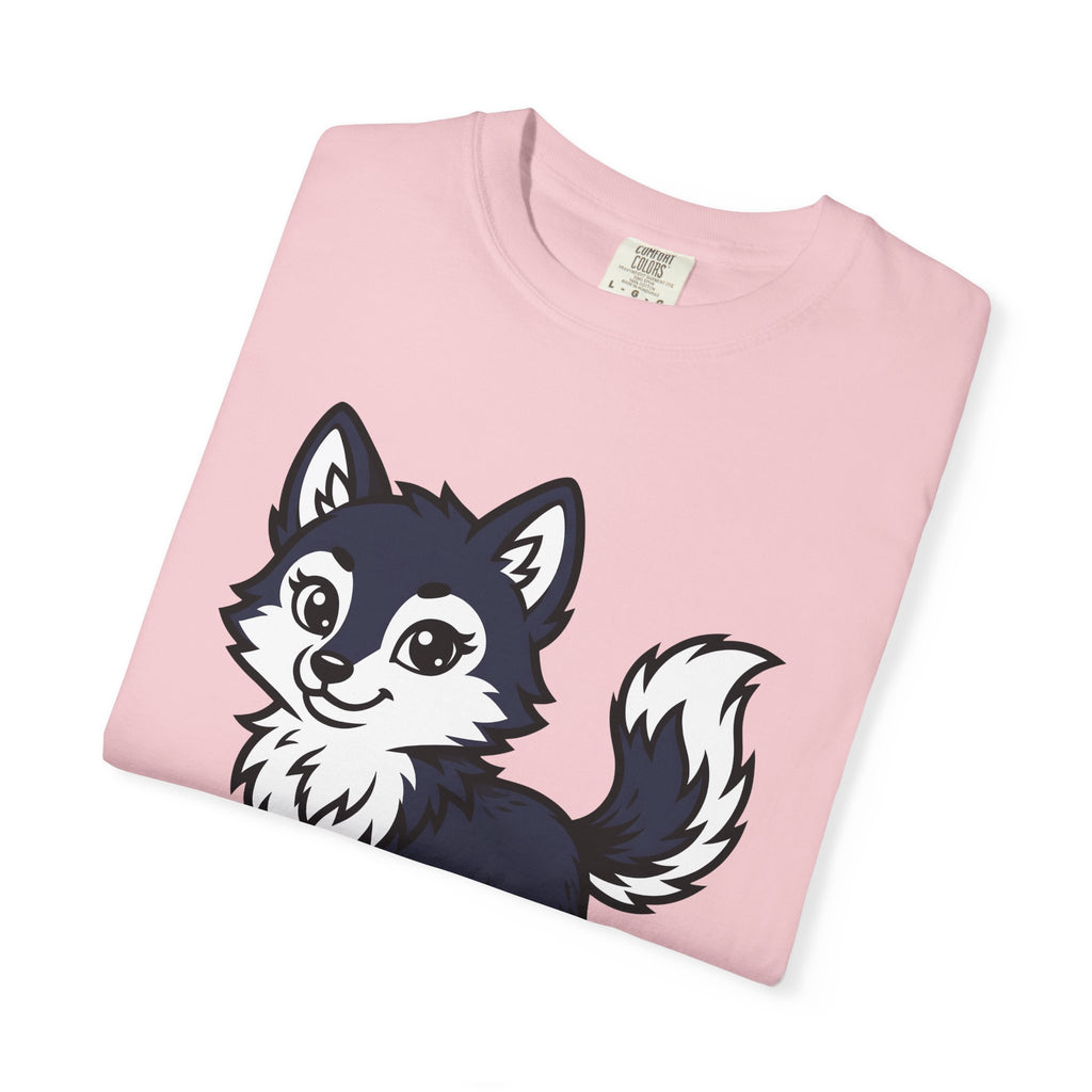 Cute Husky Dog Shirt Animals Pet Gift Women Cartoon Tee Siberian Husky T-Shirt Dog Fan Husky Graphic Pet Design Kawaii Big Eyes Tshirt