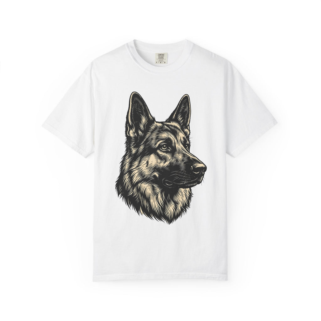 German Shepherd Shirt Dog Companion Gift Women Outline Tee Shepherd Dog T-Shirt Dog Fan Alsatian Graphic Tshirt Drawing Dog Profile Tshirt