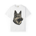 German Shepherd Shirt Dog Companion Gift Women Outline Tee Shepherd Dog T-Shirt Dog Fan Alsatian Graphic Tshirt Drawing Dog Profile Tshirt