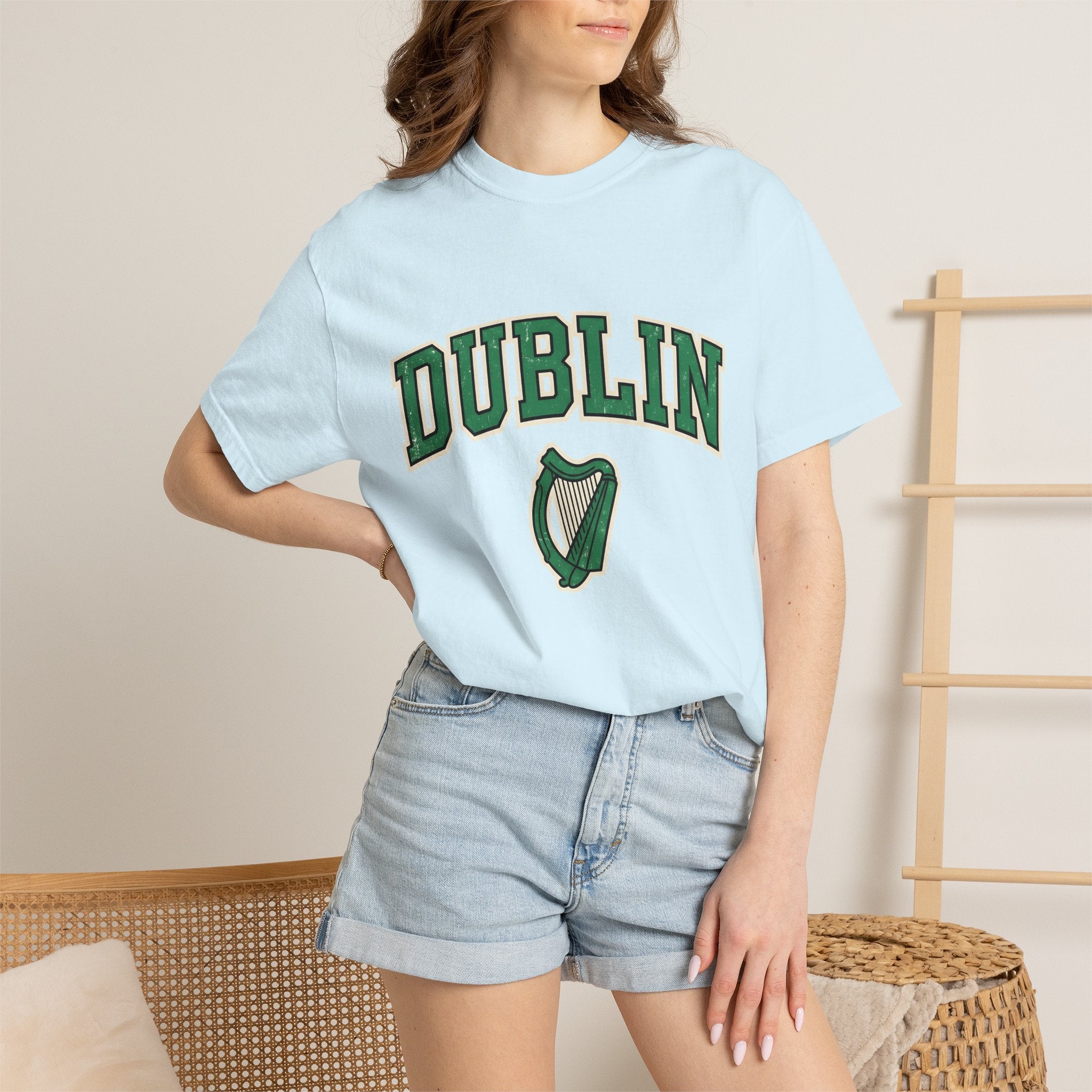Gaelic Harp Shirt St. Patrick's Day Emerald Isle Gift Women Sports Tee Celtic Harp T-Shirt Patrick's Day Fan Irish Tshirt Irish Graphic
