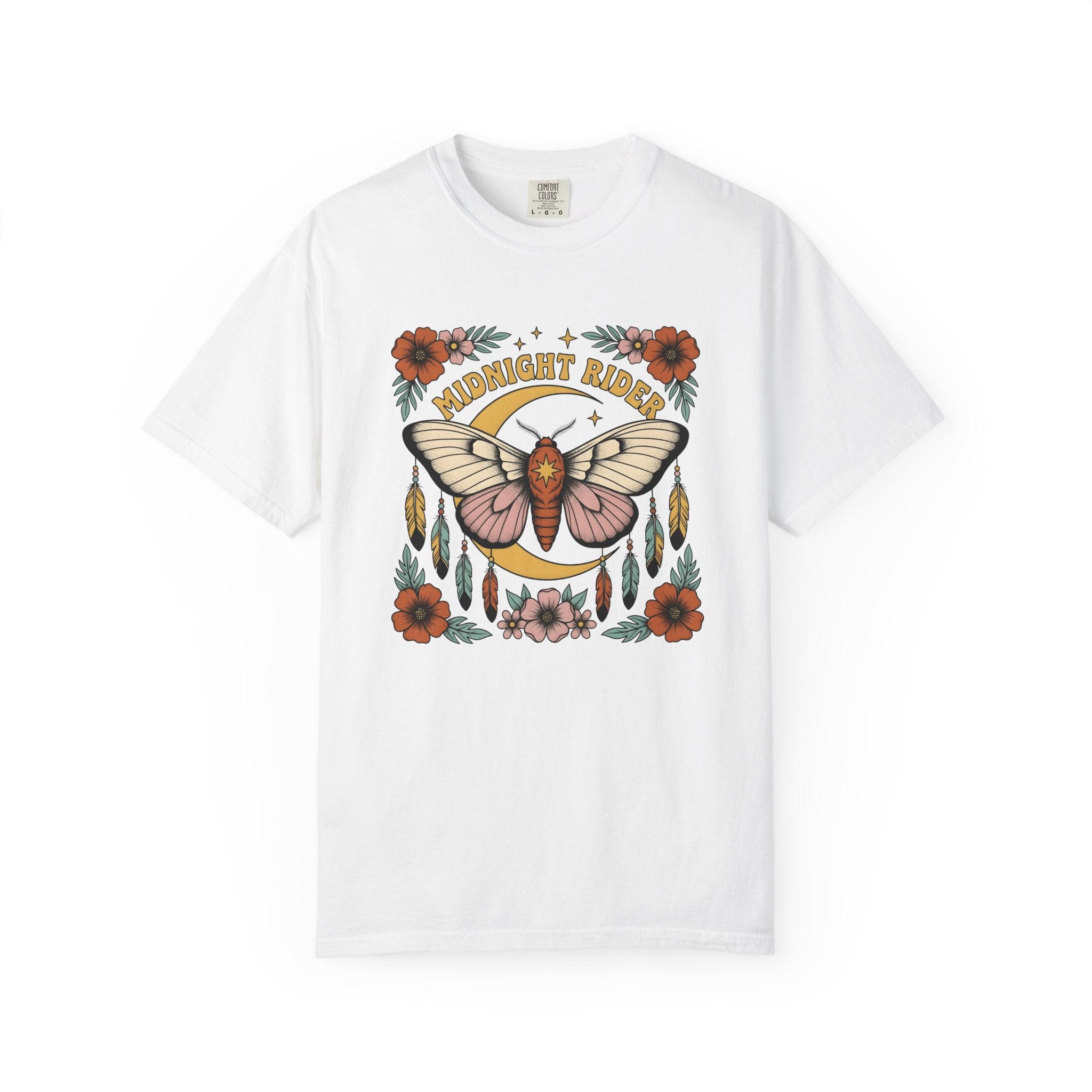 Moth Crescent Shirt Cowgirl Rodeo Gift Women Tribal Tee Luna T-Shirt Cowgirl Fan Primitive Tshirt Rodeo Graphic Retro Plume Tshirt