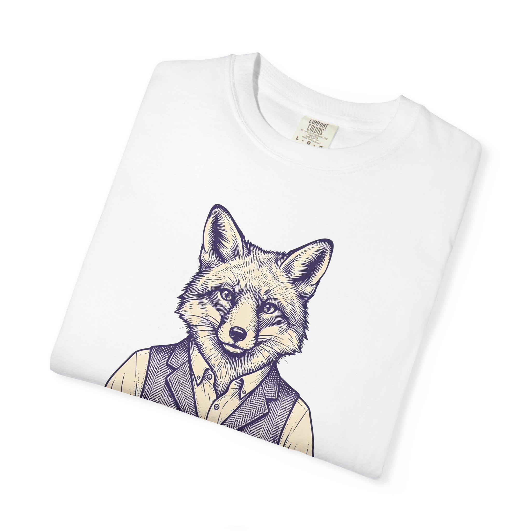 Fox Tea Cup Shirt Tea Animal Gift Women Vintage Tee Teacup T-Shirt Tea Fan Retro Tshirt Wildlife Graphic Hand Drawn Vest Tshirt