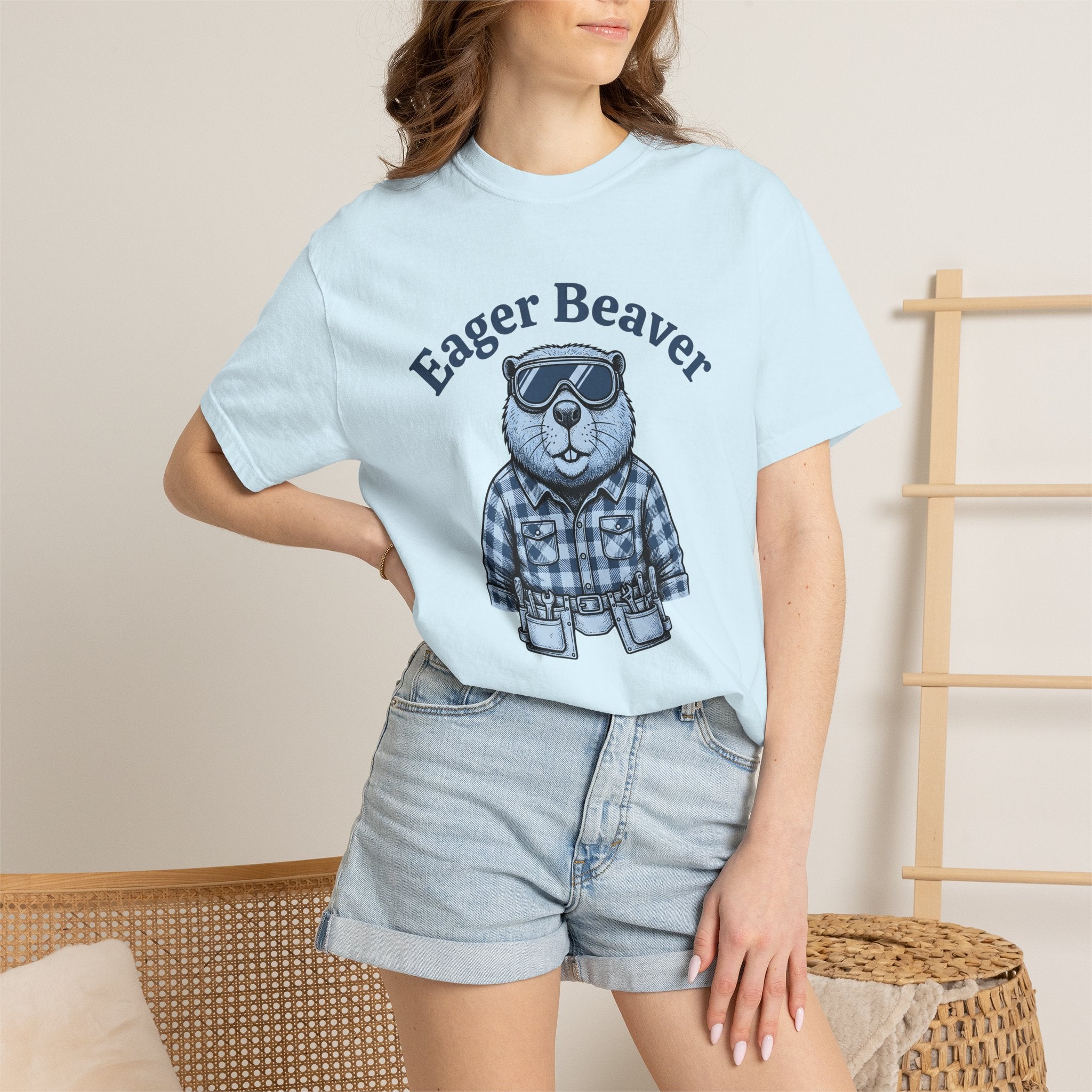 Beaver Mascot Shirt Animal Clothing Gift Women Comic Tee Beaver T-Shirt Wildlife Fan Cartoon Tshirt Fashion Graphic Retro Utility Belt