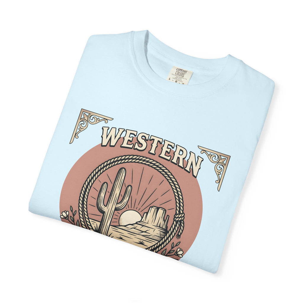 Desert Cactus Shirt Boho Chic Cowboy Gift Women Retro Tee Succulent T-Shirt Bohemian Fan Vintage Tshirt Rodeo Graphic Sketch Meadow Flower