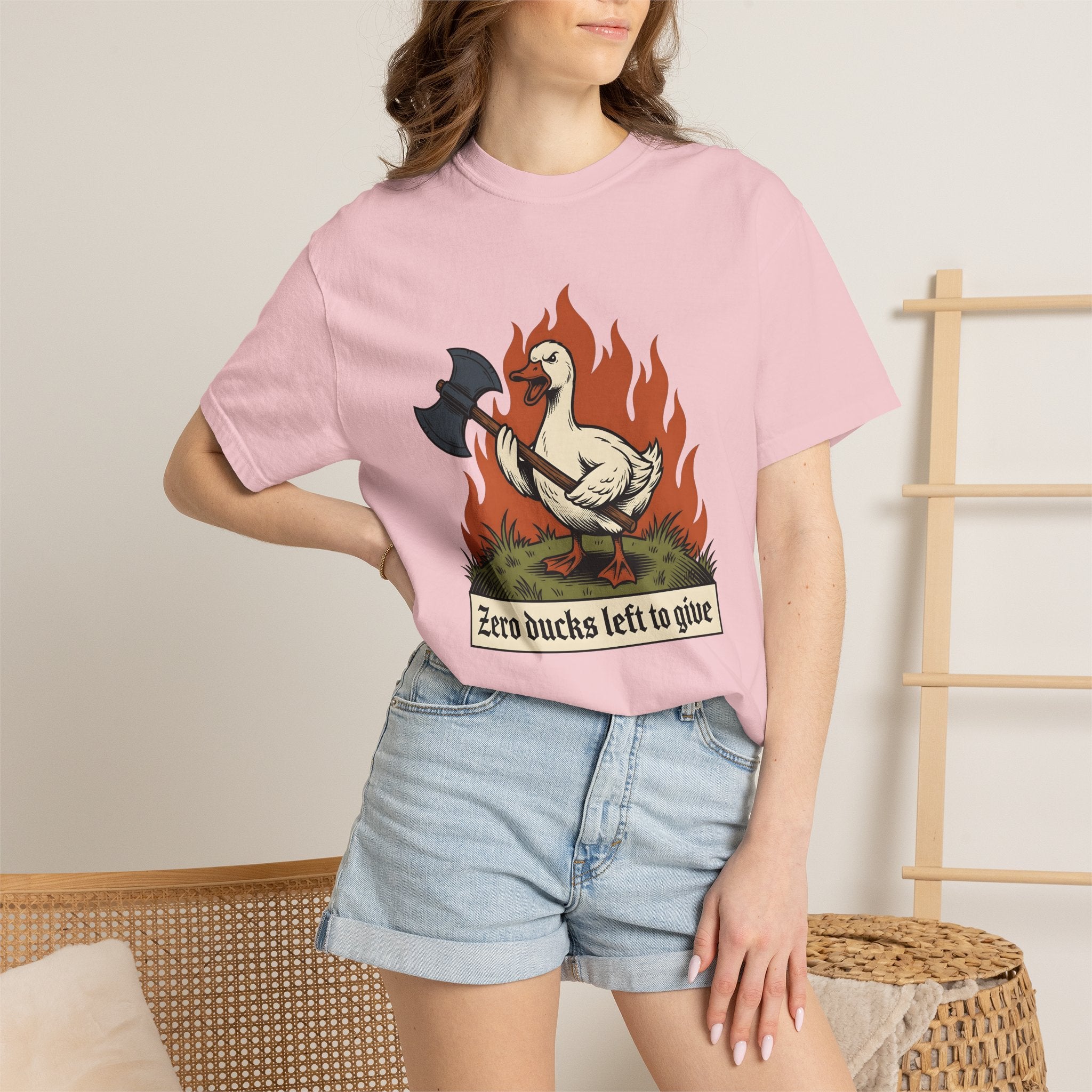 Waterfowl Axe Shirt Funny Critter Gift Women Classic Tee Hatchet T-Shirt Humor Fan Vintage Tshirt Animal Graphic Heavy Blaze Tshirt