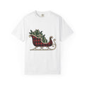 Checkered Sleigh Shirt Christmas Snow Gift Women Cabin Tee Sleigh Bell T-Shirt Xmas Fan Rustic Tshirt Frosty Graphic Country Wrapped Gifts