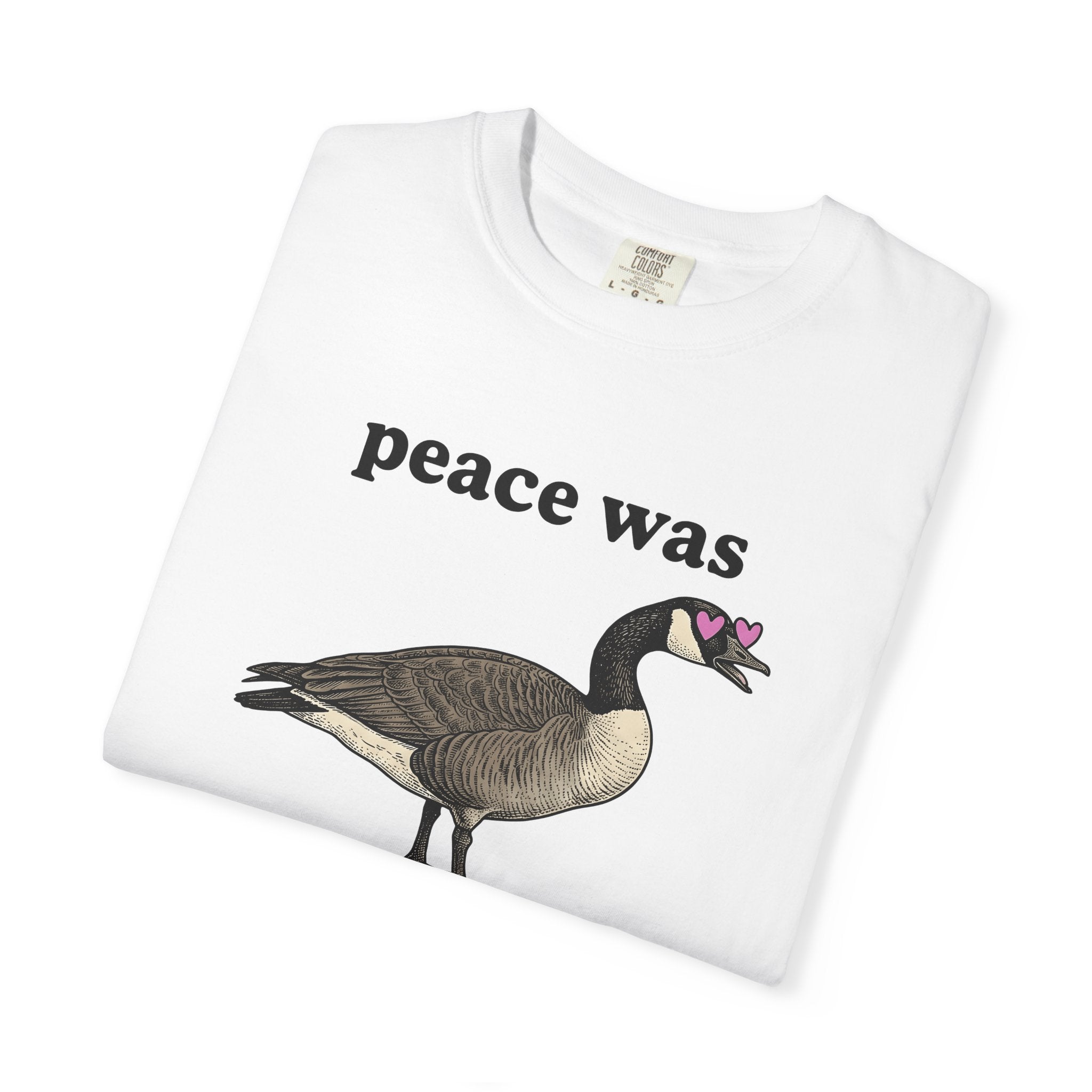 Goose Graphic Shirt Animals Humor Gift Women Vintage Tee Goose T-Shirt Wildlife Fan Retro Tshirt Comedy Graphic Hand Drawn Heart Eyes Tshirt