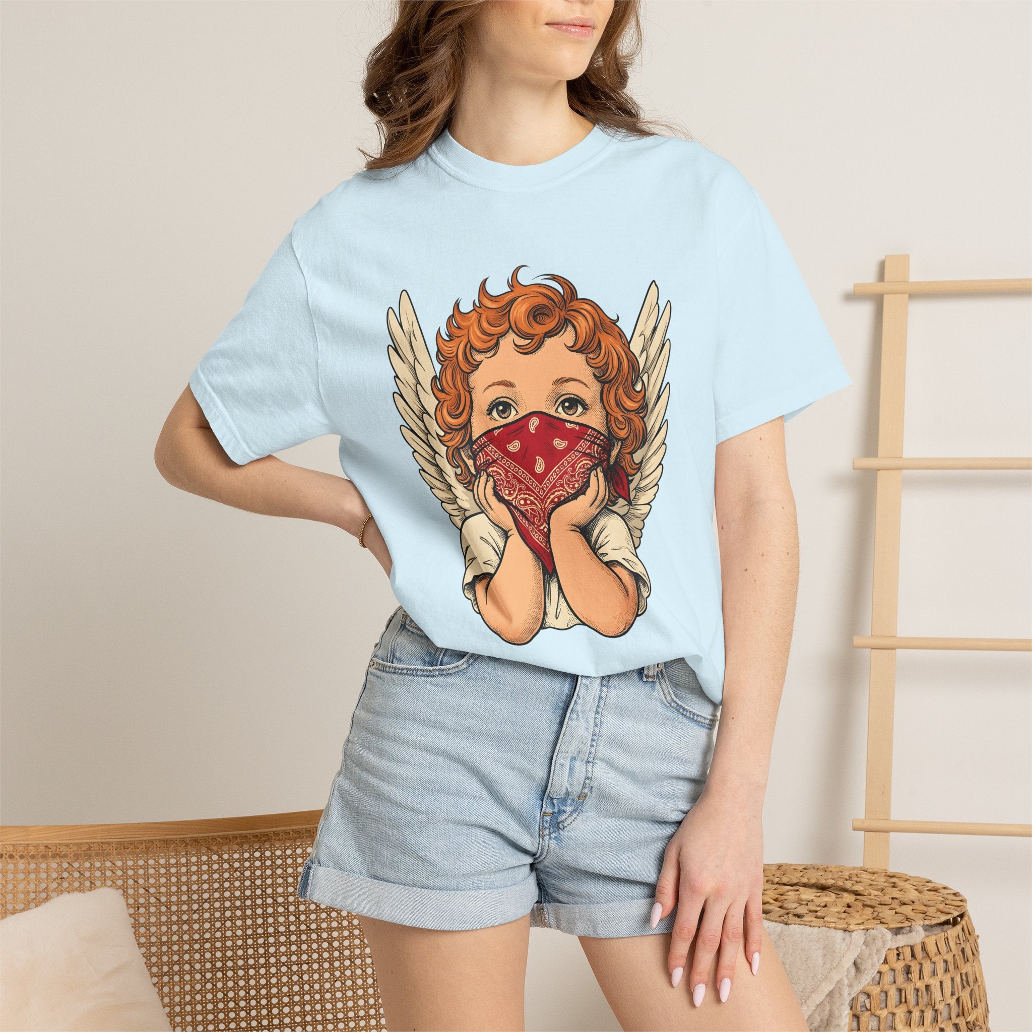Cherub Angel Shirt St. Valentines Day Romance Gift Women Classic Tee Angel T-Shirt Valentine Fan Vintage Tshirt Love Graphic Old School