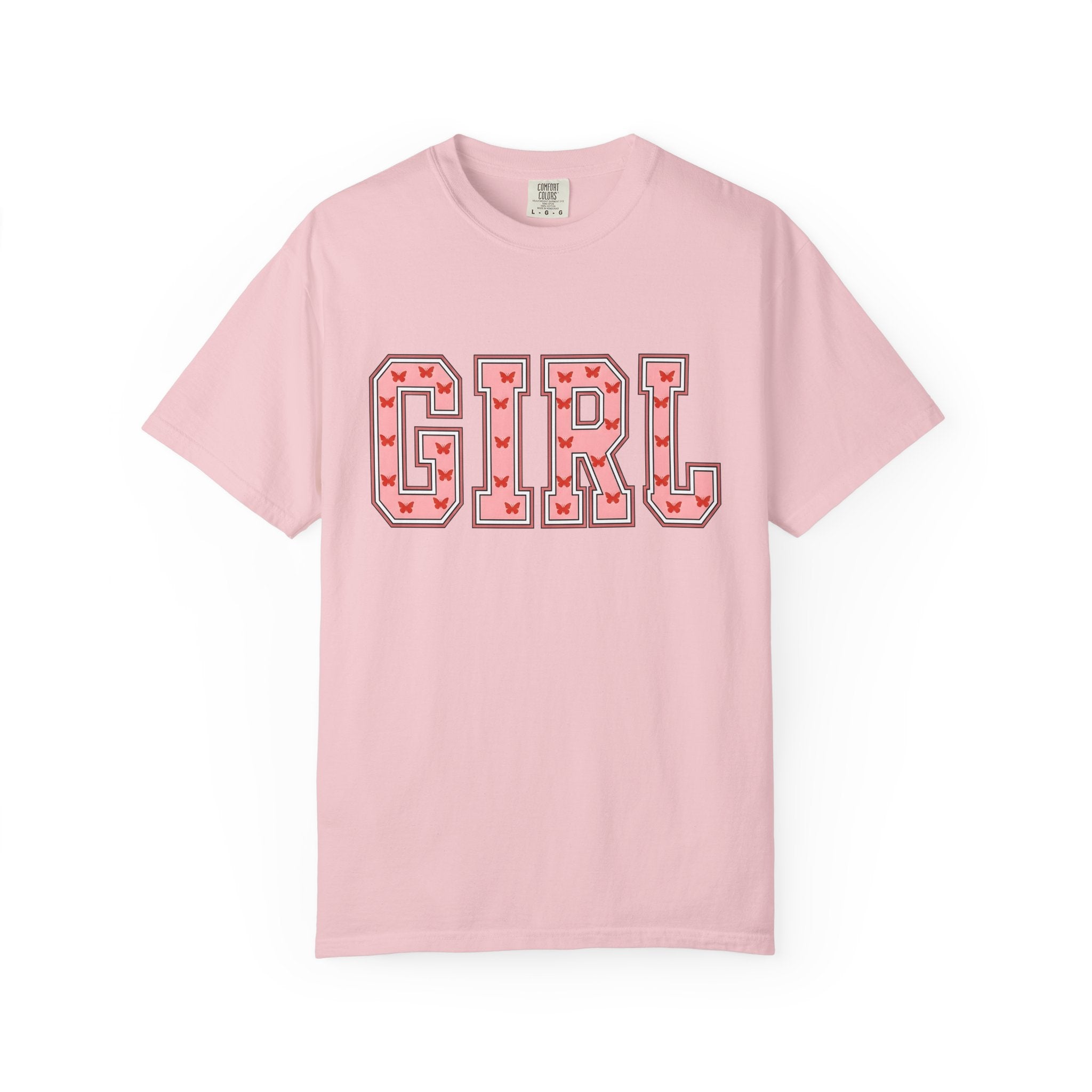 Butterfly Letterman Text Shirt St Valentine's Day Motivation Gift Women Chunky Tee Butterfly T-Shirt Valentine's Fan Bold Tshirt