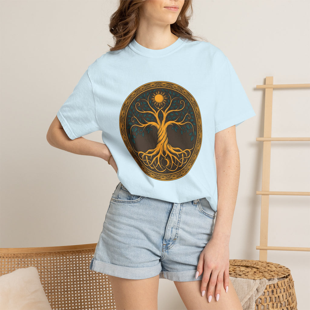 Life Tree Shirt Boho Chic Metaphysical Gift Women Henna Tee Tree Of Life T-Shirt Bohemian Enthusiast Mehndi Tshirt Spiritual Graphic Retro