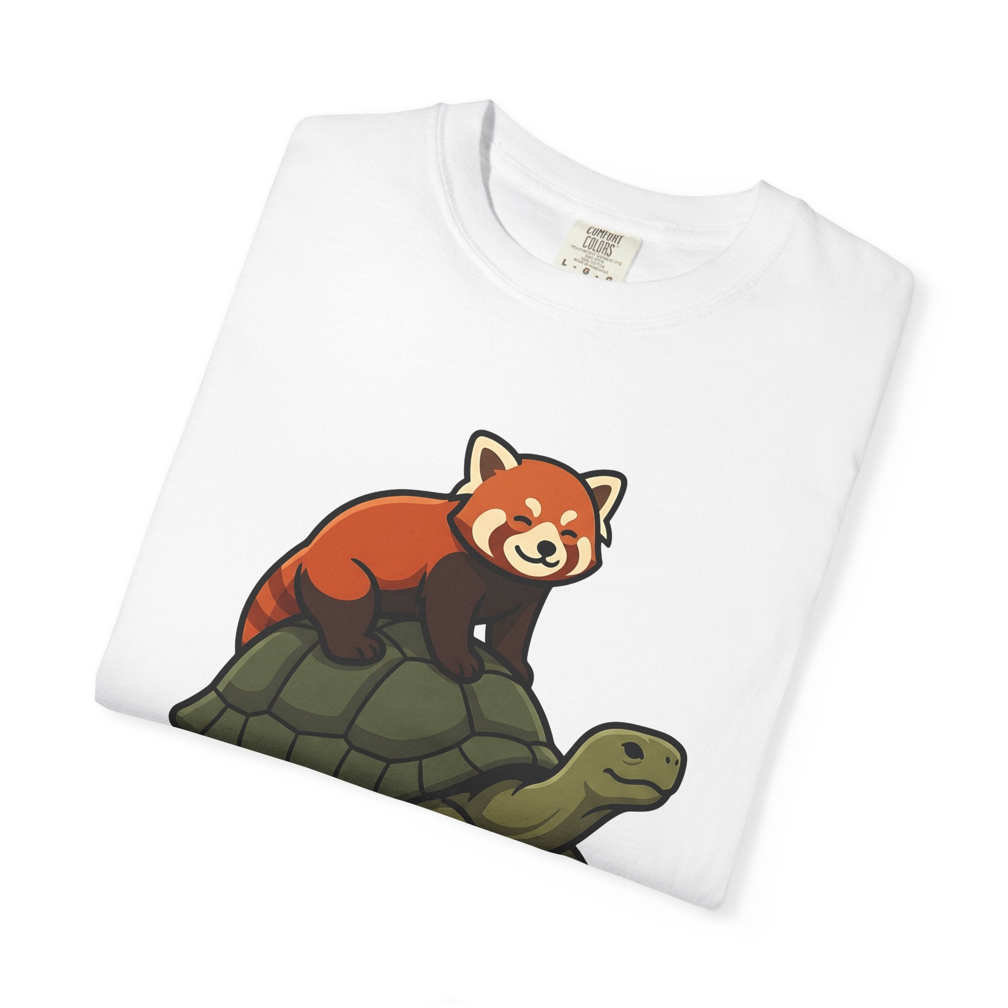 Red Panda Tortoise Shirt Animals Buddies Gift Women Sweet Tee Turtle Tortoise T-Shirt Animal Fan Cute Tshirt Best Buddies Graphic Comic