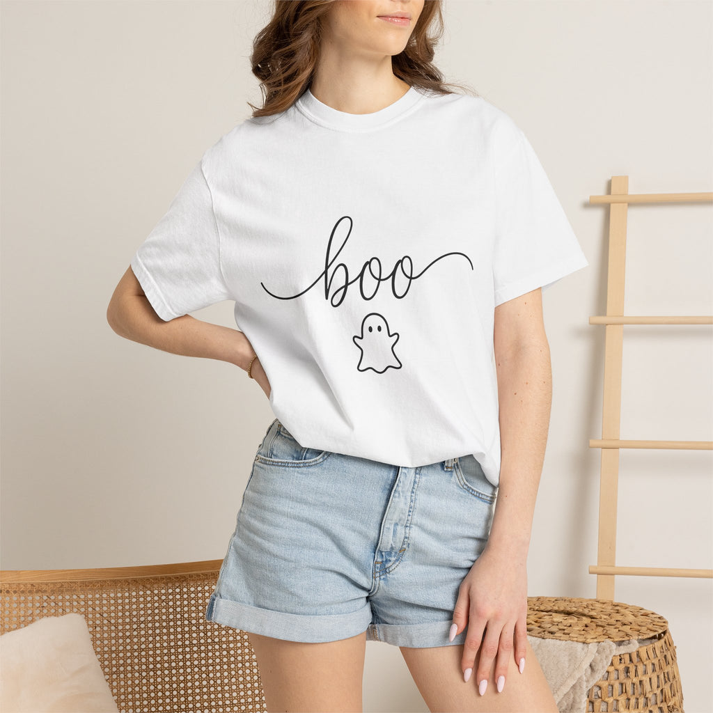 Ghost Illustration Shirt Halloween Ritual Gift Women Simple Tee Specter T-Shirt Horror Fan Spirit Tshirt Occult Graphic Contemporary