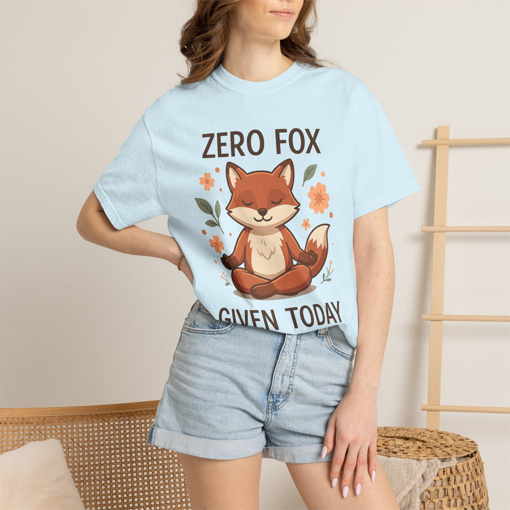 Peaceful Fox Shirt Yoga Creatures Gift Women Sweet Tee Fox T-Shirt Yoga Enthusiast Cute Tshirt Animal Graphic Clean Floral Tshirt