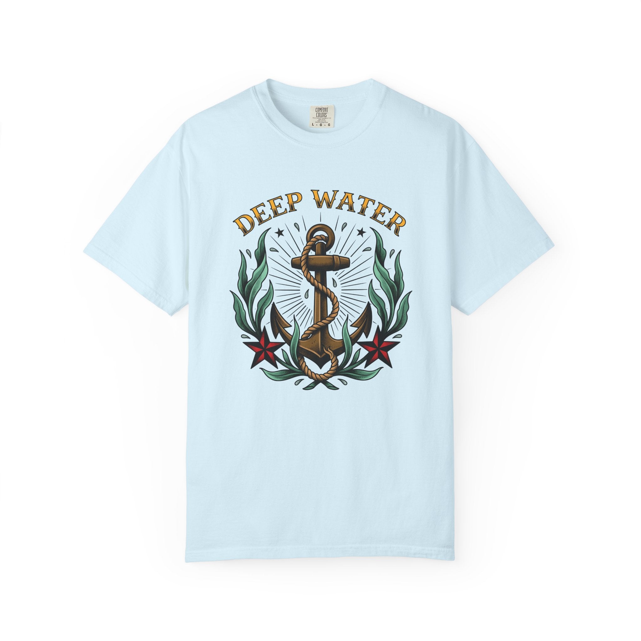 Anchor Bloom Shirt Boho Chic Sailing Gift Women Illustrative Tee Floral T-Shirt Bohemian Fan Hand Drawn Tshirt Nautical Graphic Sketch Line