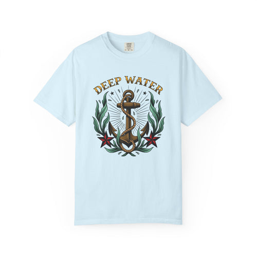 Anchor Bloom Shirt Boho Chic Sailing Gift Women Illustrative Tee Floral T-Shirt Bohemian Fan Hand Drawn Tshirt Nautical Graphic Sketch Line