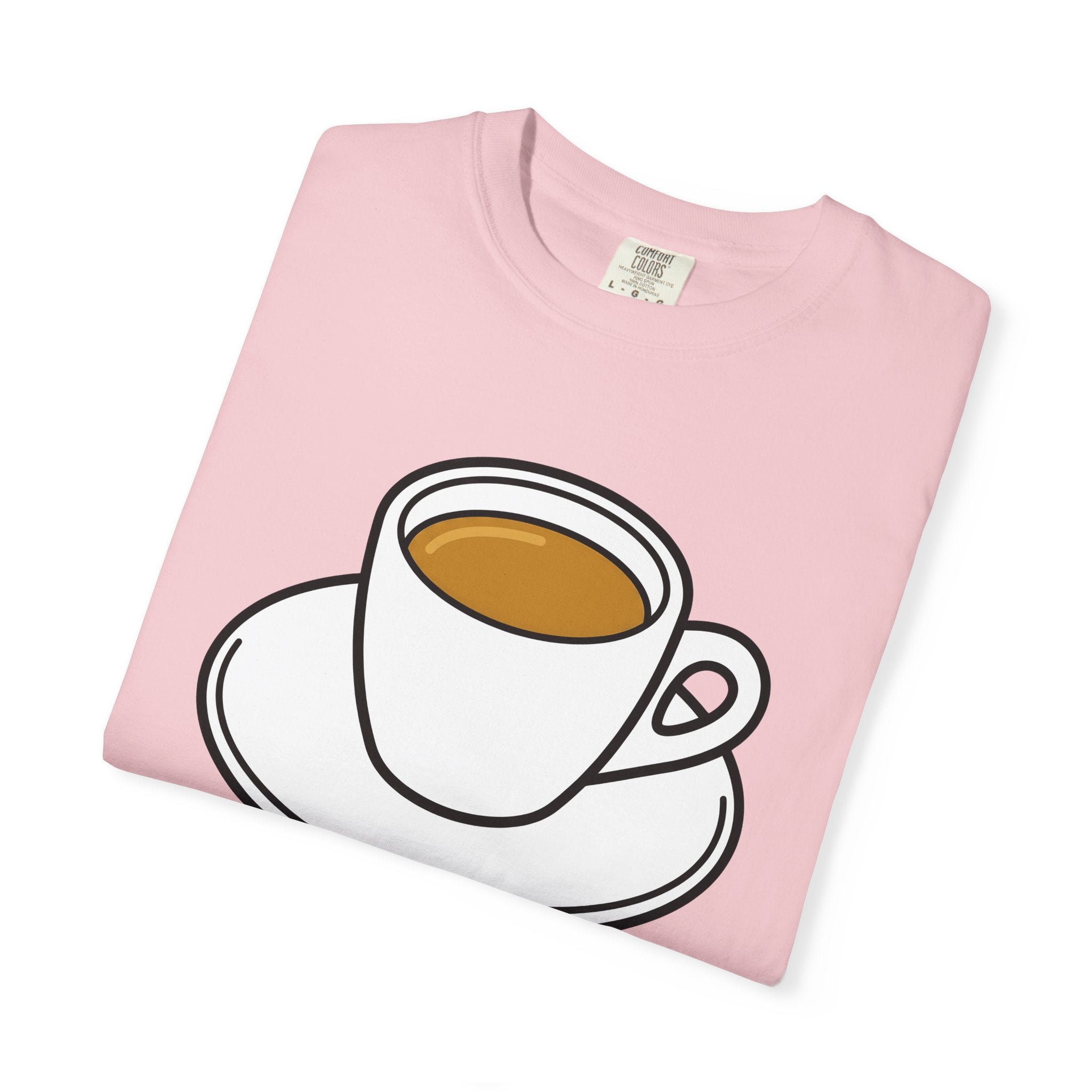 Espresso Cup Shirt Coffee Gourmet Gift Women Caricature Tee Coffee Mug T-Shirt Coffee Fan Cartoon Tshirt Gourmet Graphic Clean Tray Tshirt