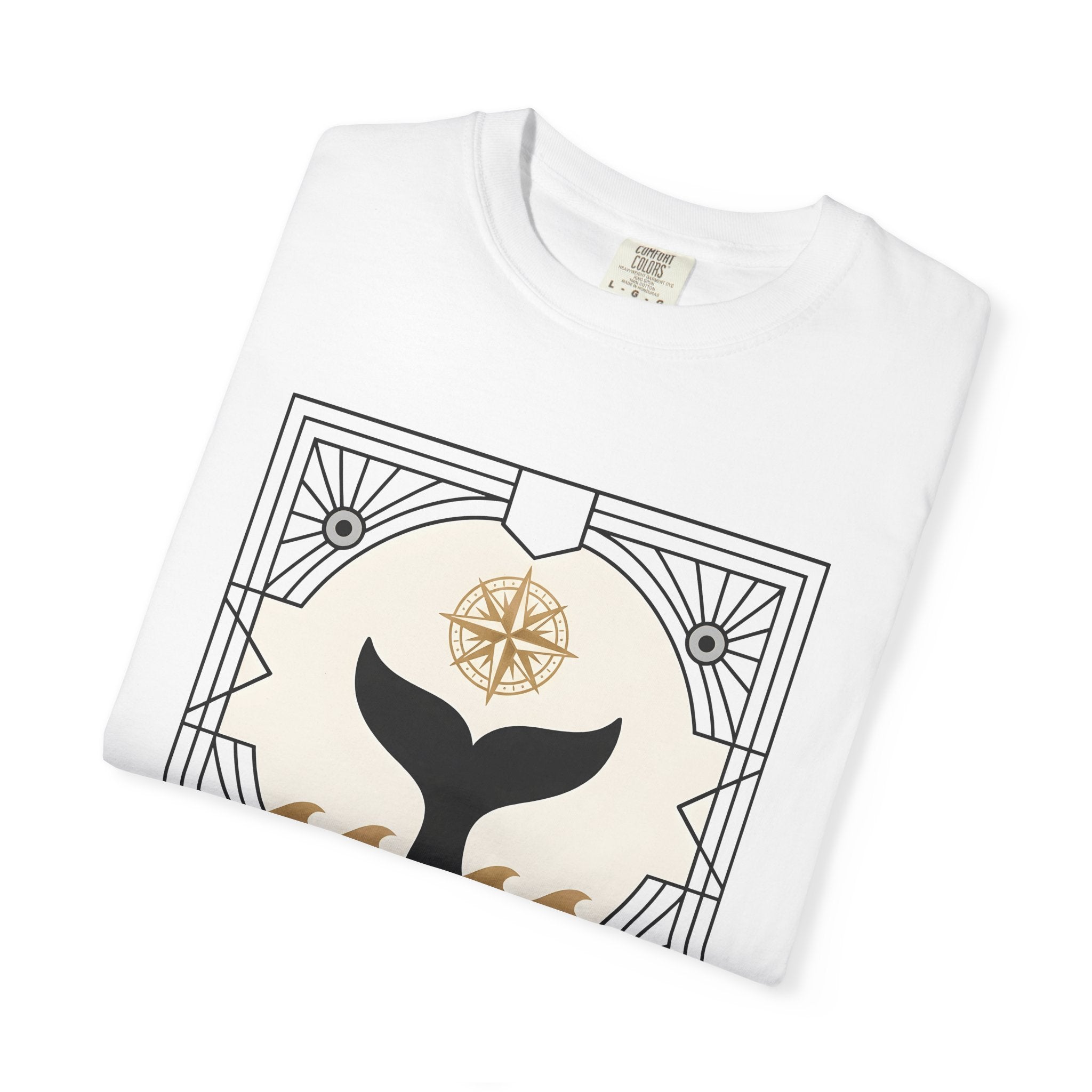 Whale Tail Shirt Nautical Ocean Gift Women Geometric Tee Whale Tail T-Shirt Sailor Fan Tribal Tshirt Sea Graphic Vintage Compass Tshirt