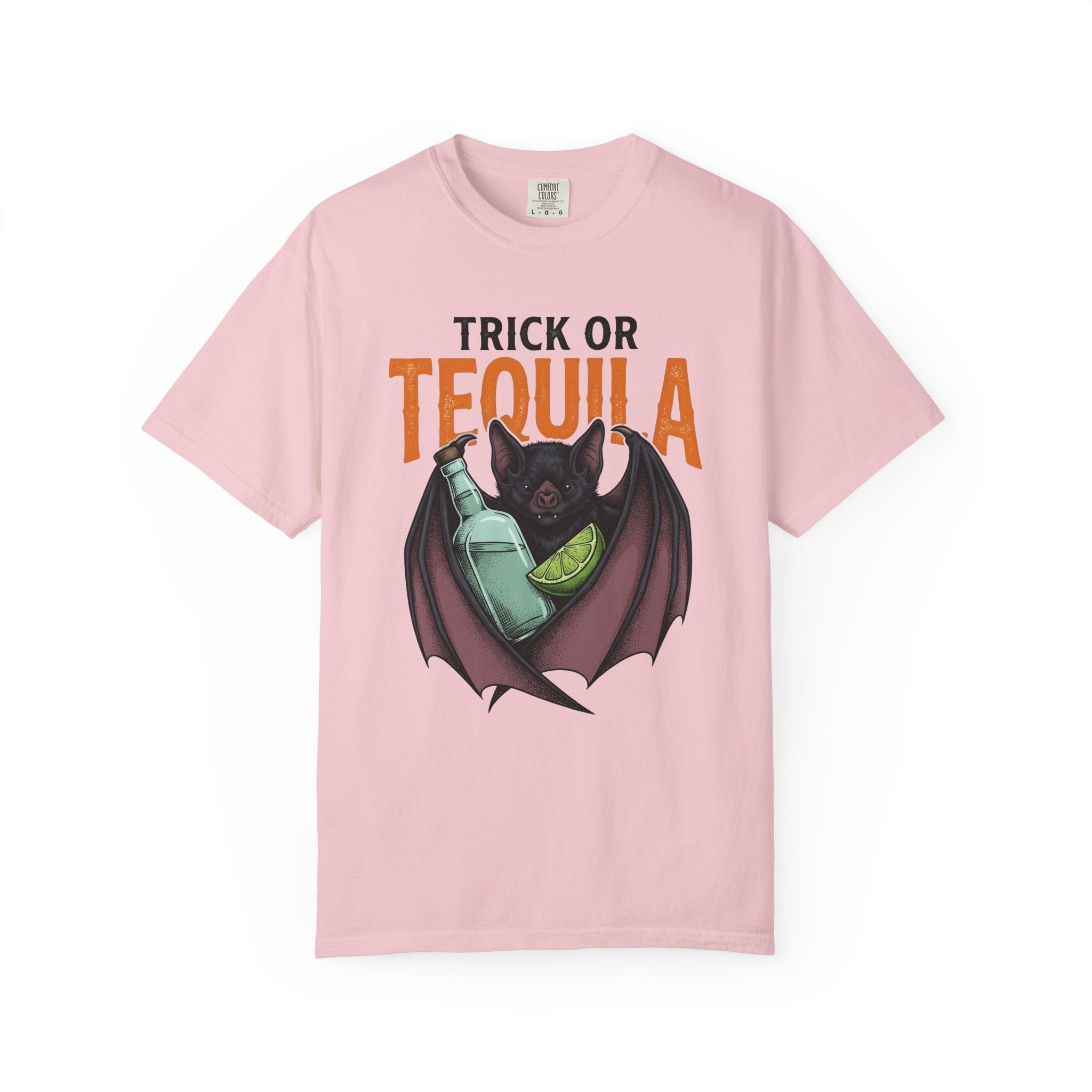 Bat Alcohol Bottle Shirt Halloween Festivity Gift Women Old School Tee Liquor Bottle T-Shirt Spooky Fan Booze Graphic Tshirt Doodle Lemon