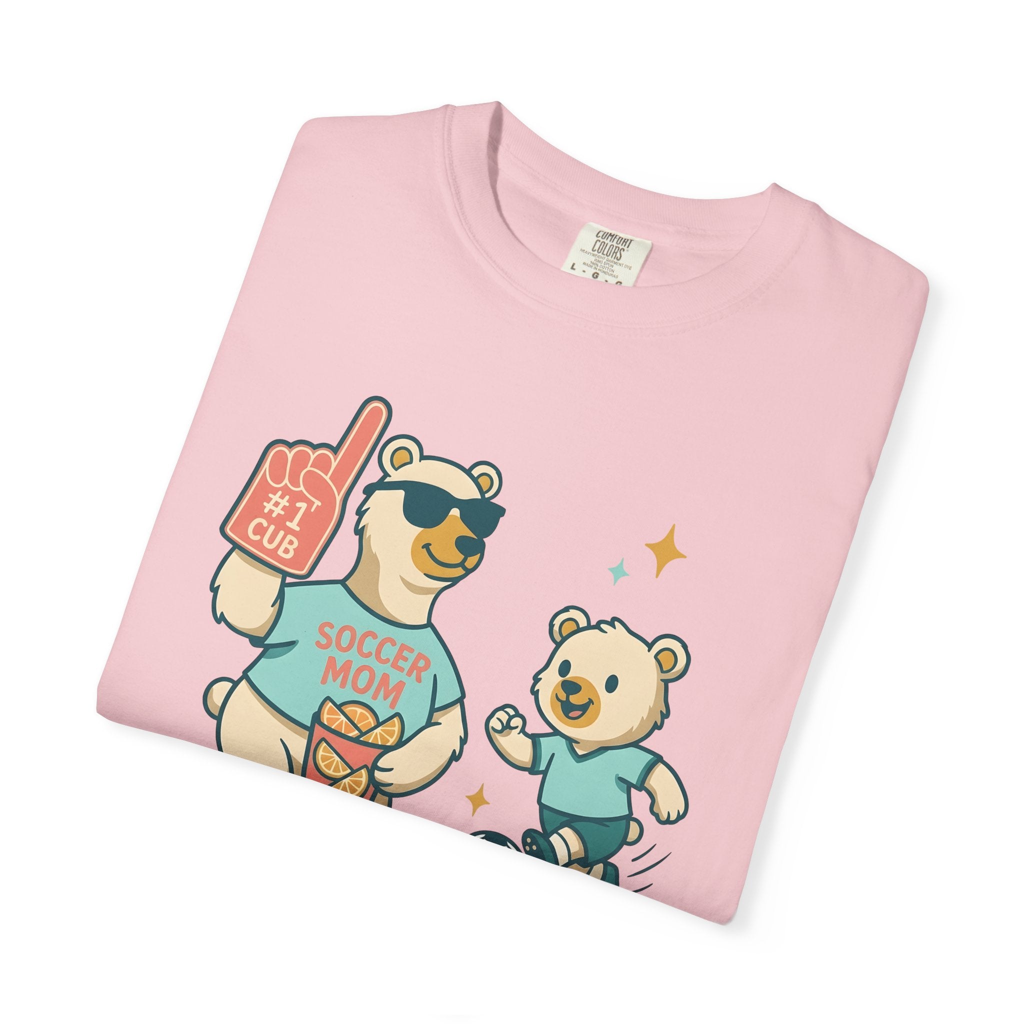 Bear Clan Shirt Moms Exercise Gift Women Sweet Tee Clan T-Shirt Mom Enthusiast Cute Tshirt Fitness Graphic Illustrated Soccer Ball Tshirt