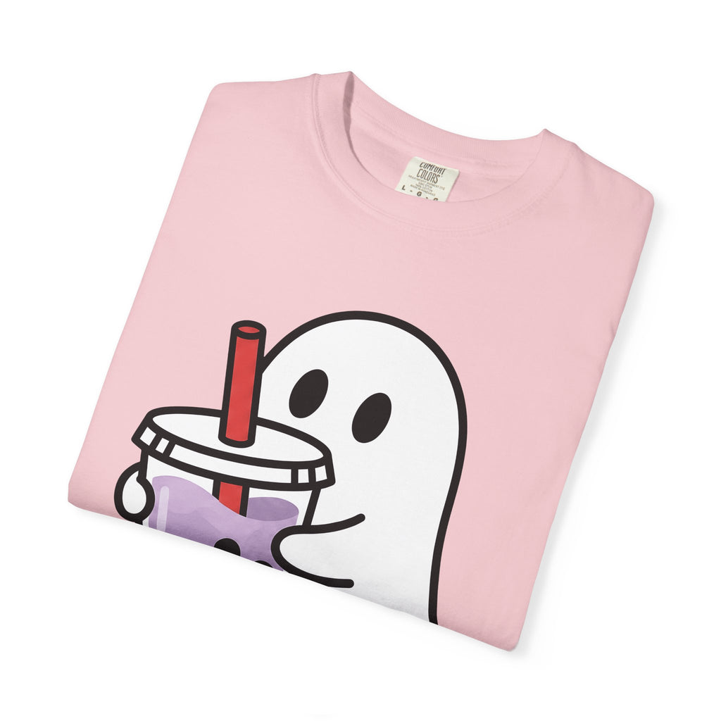 Spooky Bubble Tea Shirt Drinks Party Gift Women Cute Tee Boba T-Shirt Beverage Fan Cartoon Tshirt Party Graphic Comic Skeleton Tapioca